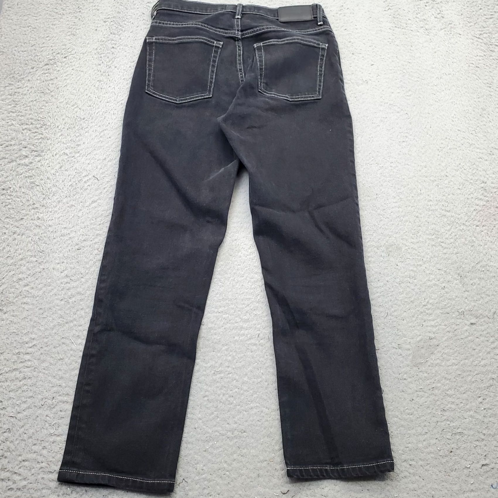 Everlane Everlane Womens Jeans 26 Black Denim Dark Wash Straight Cheeky Crop Low Waist 5-Pocket Measurements Size 26 Mens Womens Girls Boys Size 26" / US 2 / IT 38 - 2 Thumbnail