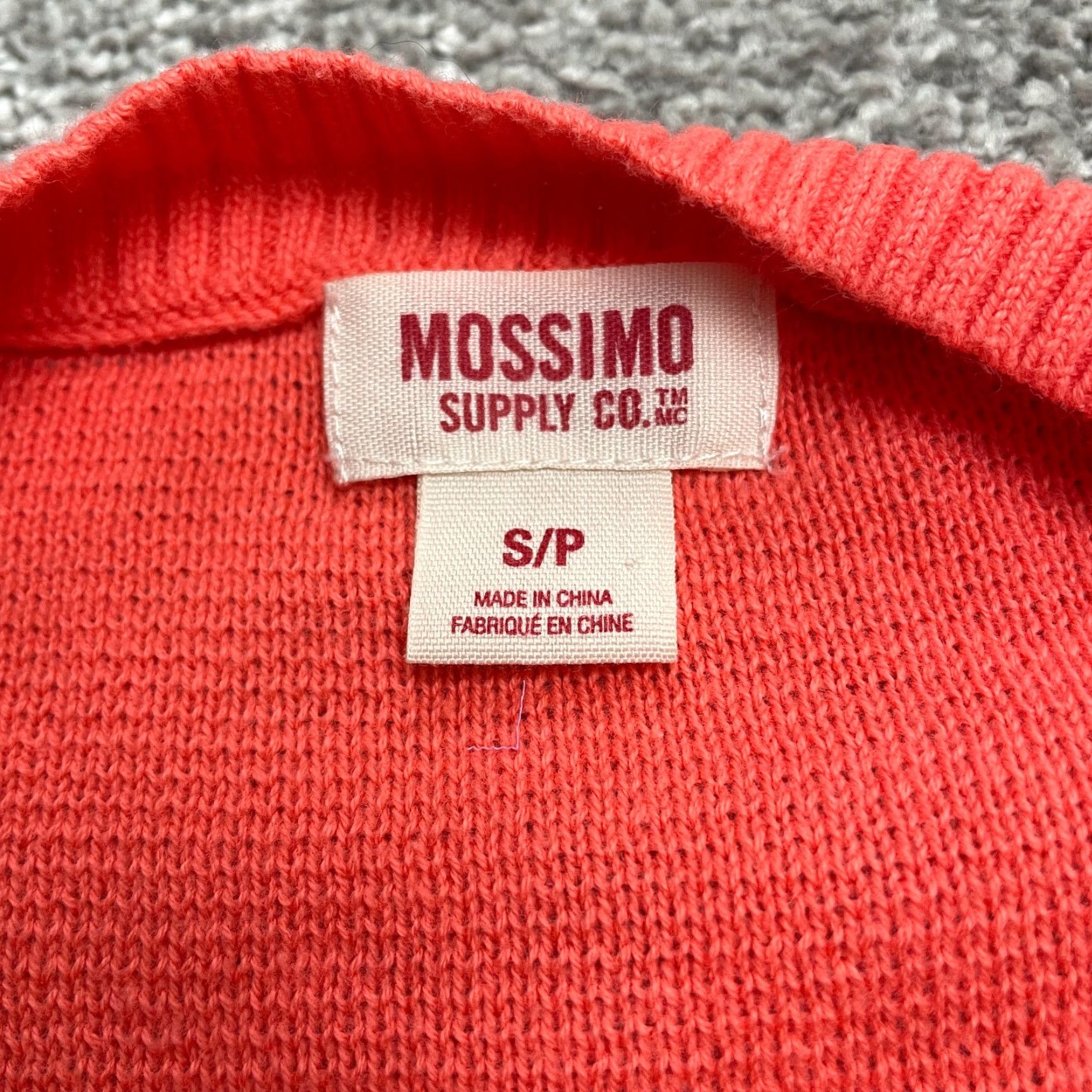 Mossimo Mossimo Open Cardigan Sweater Juniors S Orange Knit Short Sleeve Stretch Cotton Size S / US 4 / IT 40 - 3 Thumbnail