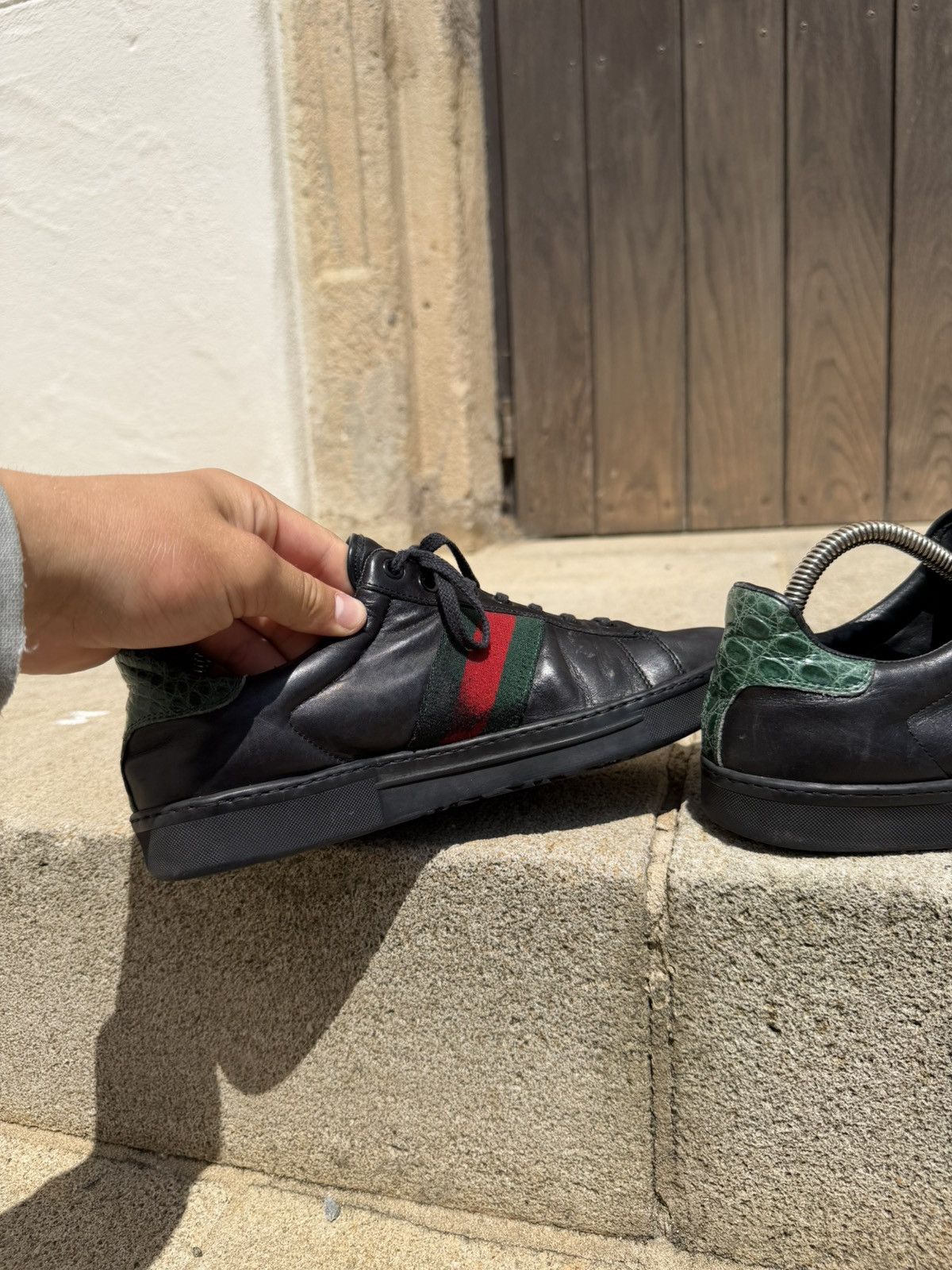 Gucci Gucci Ace Leather Luxury Low-Top Sneakers Hype Rare Old Mone Size US 8 / IT 38 - 7 Thumbnail
