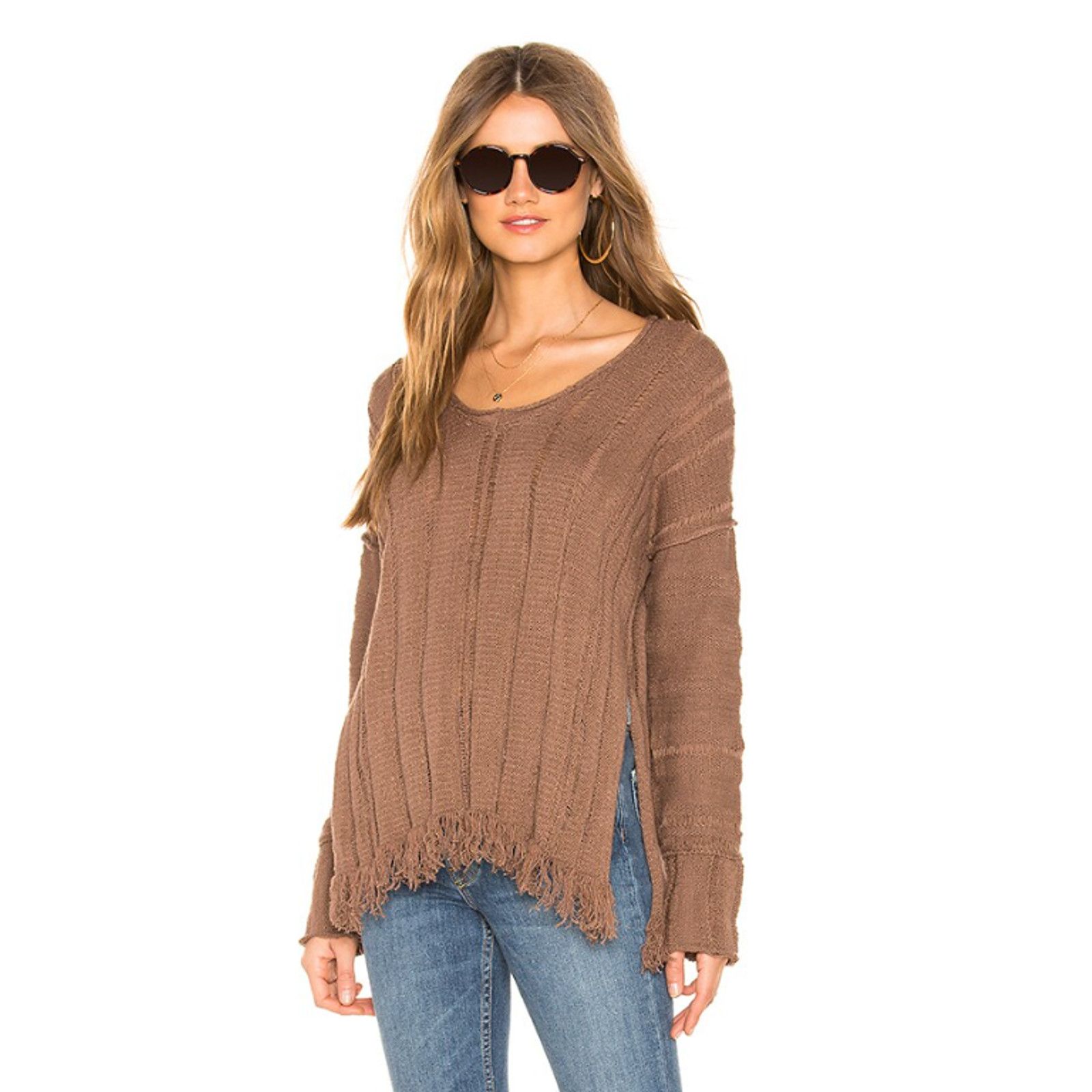 Free People FREE PEOPLE OCEAN DRIVE Distressed SIZE S COLOR BROWN Size S / US 4 / IT 40 - 1 Thumbnail