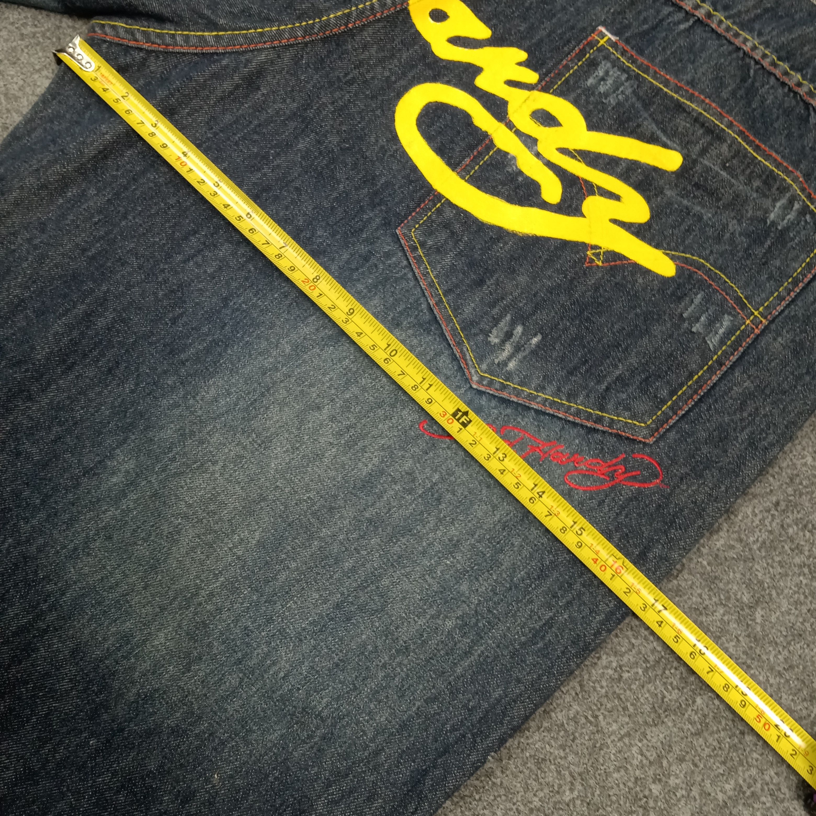 Ed Hardy Ed Hardy Embroidered Skull Art Logo Jeans C272N18 Size US 43 - 12 Thumbnail