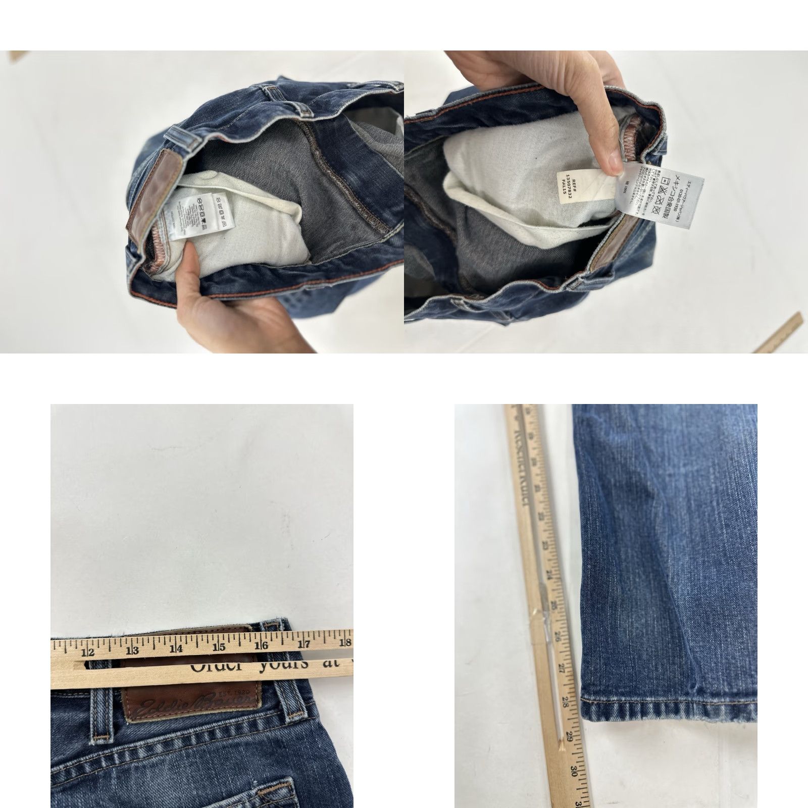 Eddie Bauer Eddie Bauer Jeans Men’s 36x30 Blue Faded Distressed Slim Regular Denim City College Preppy Designer Ankle Pockets Comfort Easy Care Mens Size US 36 / EU 52 - 8 Thumbnail
