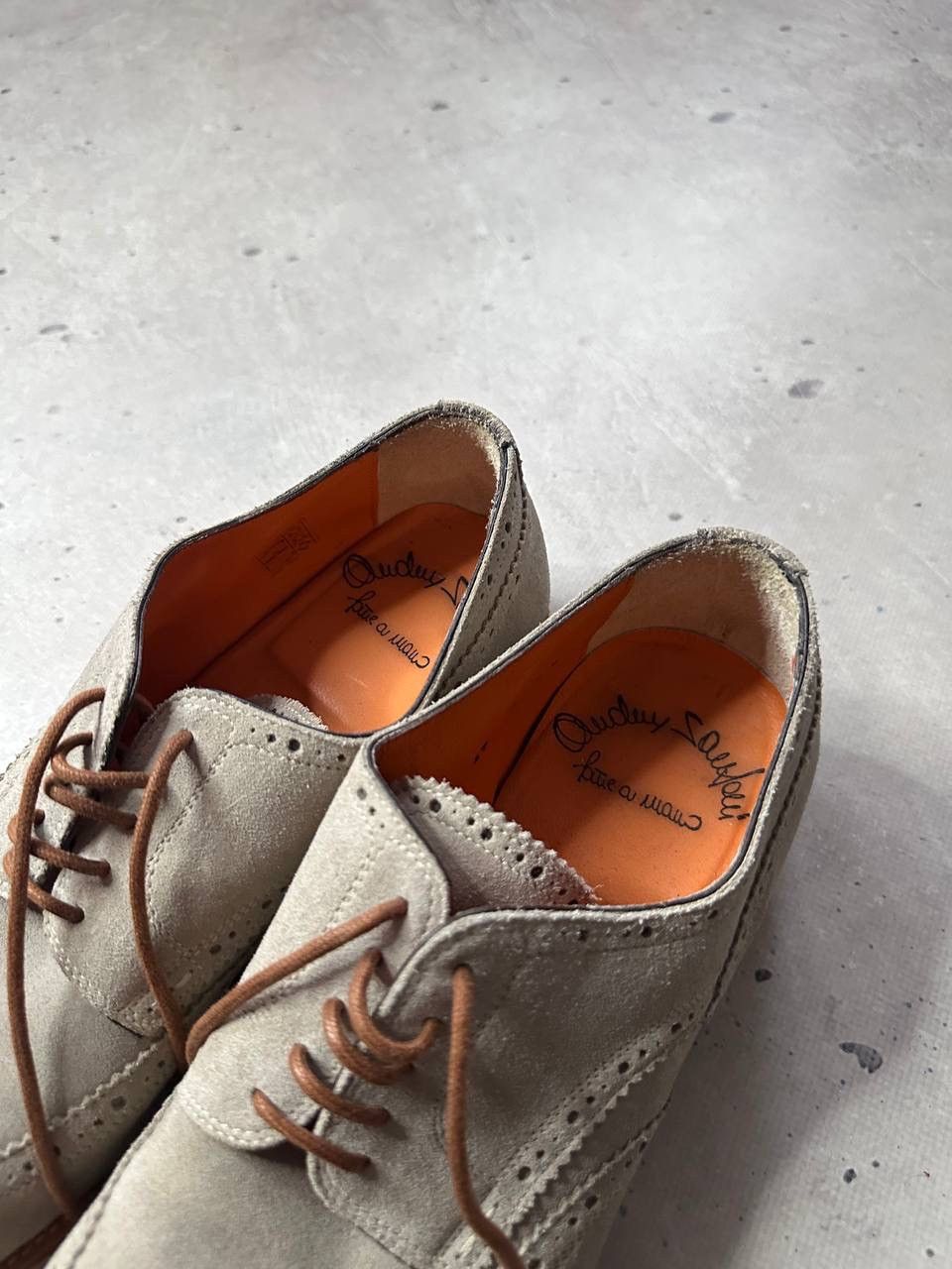 Santoni Santoni Suede Brogue Shoes Light Grey Size 7.5 Made in Italy Size US 8.5 / EU 41-42 - 7 Thumbnail