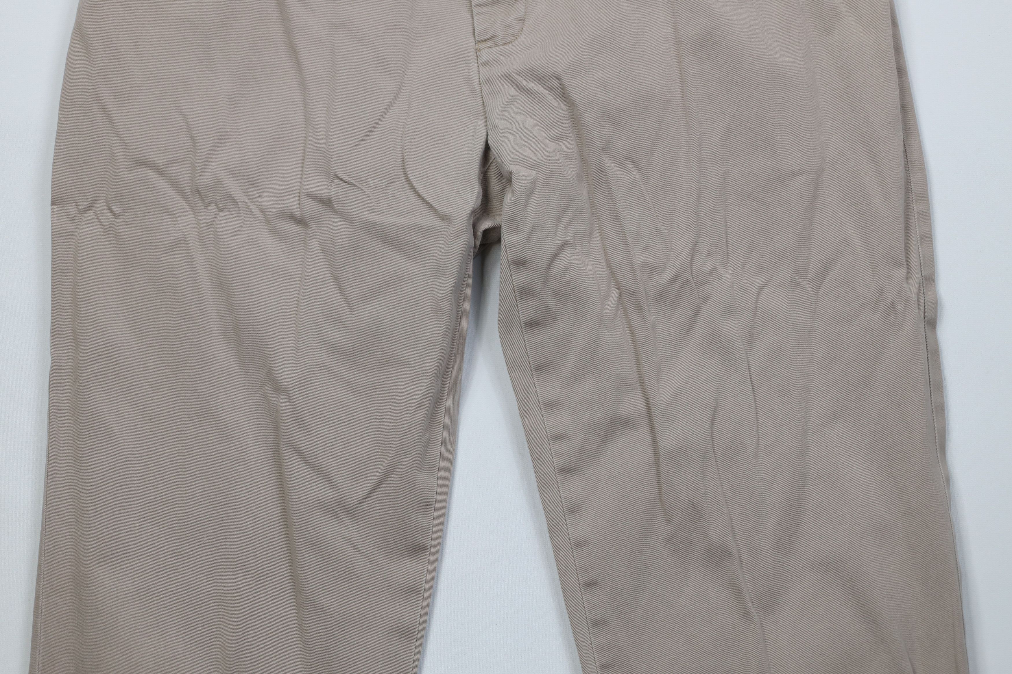 Ralph Lauren Vintage 90s Ralph Lauren Wide Leg Chino Pants Beige Cotton Size US 38 / EU 54 - 3 Thumbnail