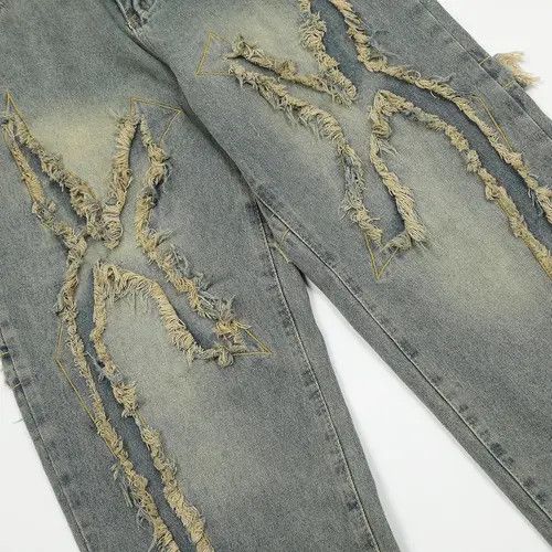 Japanese Brand Washing Vintage Raw Jeans Hip Hop Retro Style y2k Size US 32 / EU 48 - 3 Thumbnail