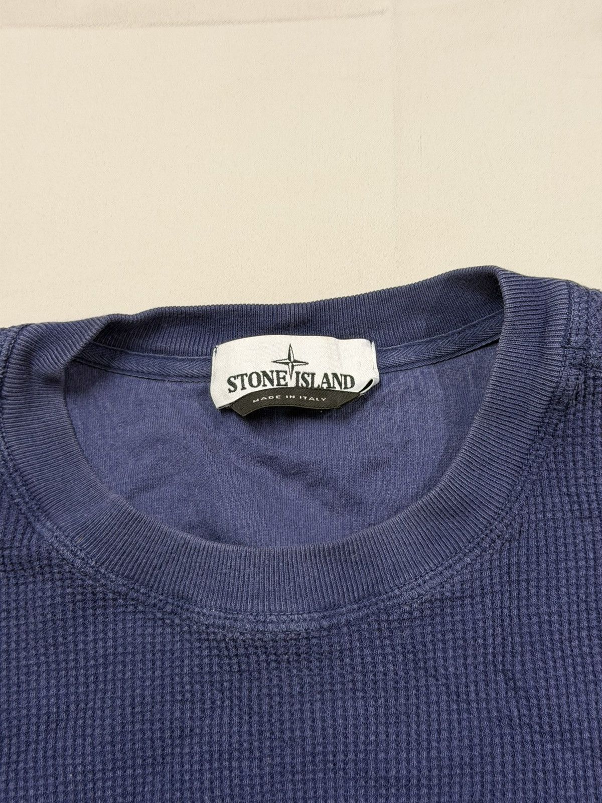 Stone Island Stone Island Waffle Crew Neck Navy Sweatshirt Size US XXL / EU 58 / 5 - 2 Thumbnail