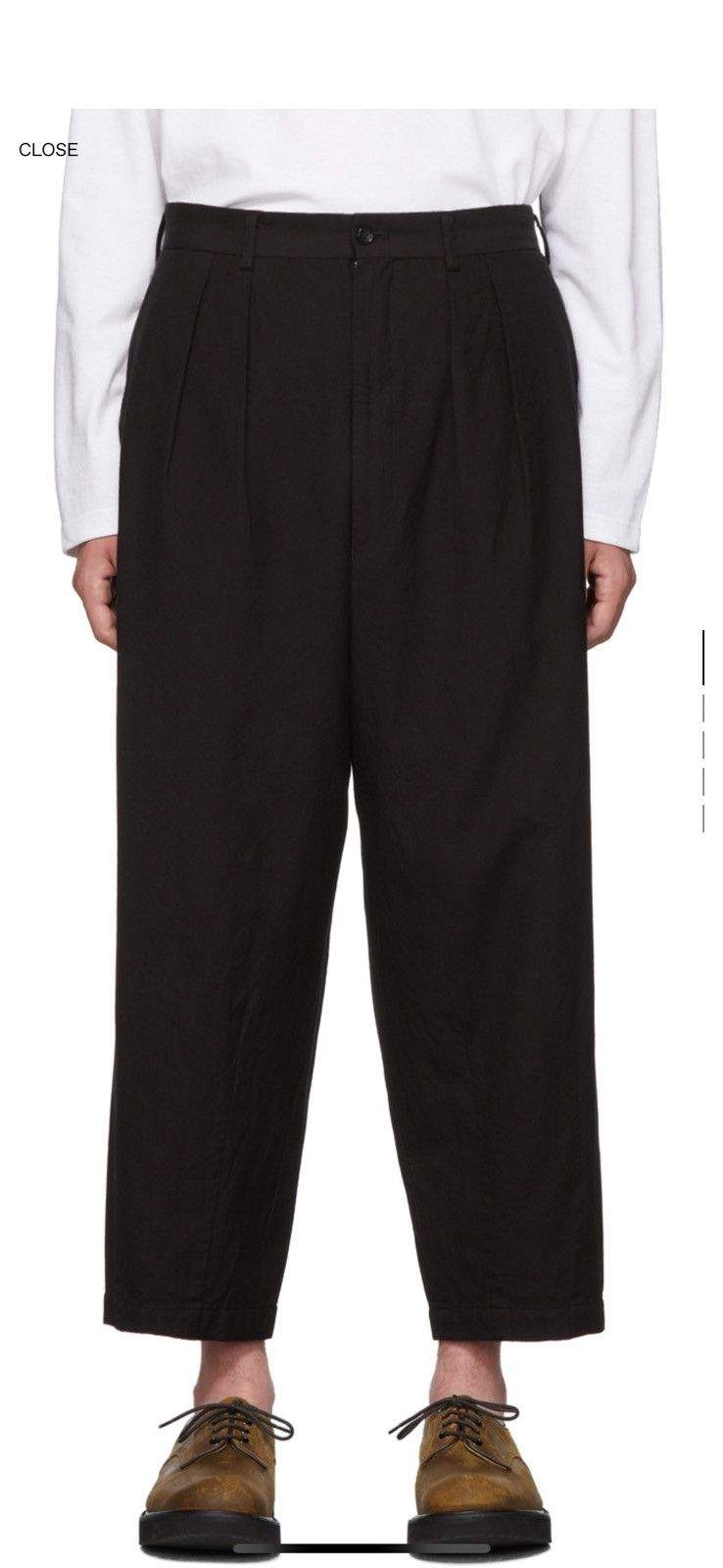 Comme des Garcons Homme Black Wool Gabardine Dyed Trousers Size US 32 / EU 48 - 2 Thumbnail
