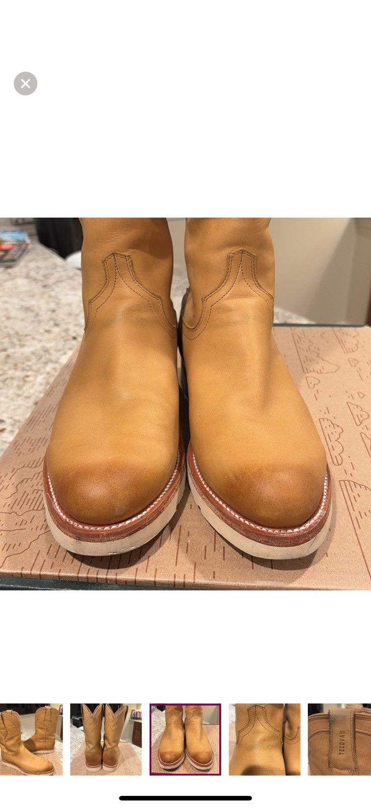 Tecovas Tecovas Knox wheat pull on roper work boot Size US 8.5 / EU 41-42 - 3 Thumbnail