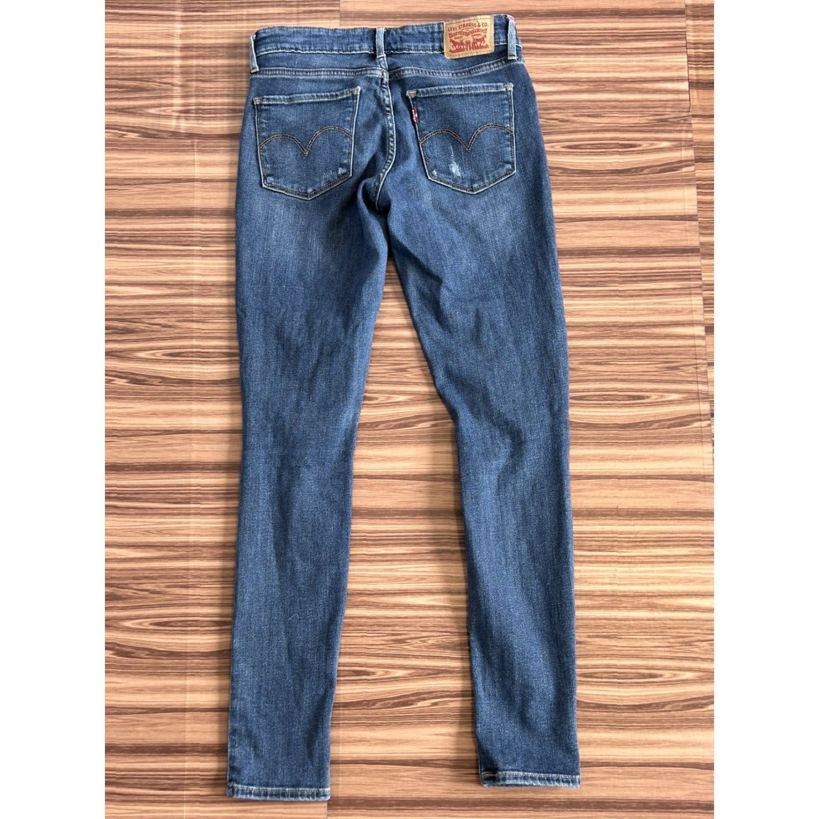 Levi's Levi's 711 Skinny Jeans Blue 26x30 Distressed Women Slim Denim Low Rise Regular Inseam 30 Size 26" / US 2 / IT 38 - 2 Thumbnail