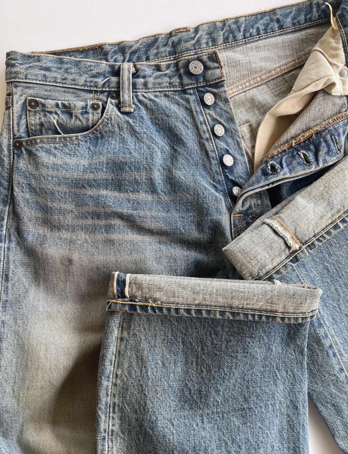 Japanese Brand Japanese Rocket Saddle Mudd Selvedge Jeans Size US 31 - 17 Thumbnail