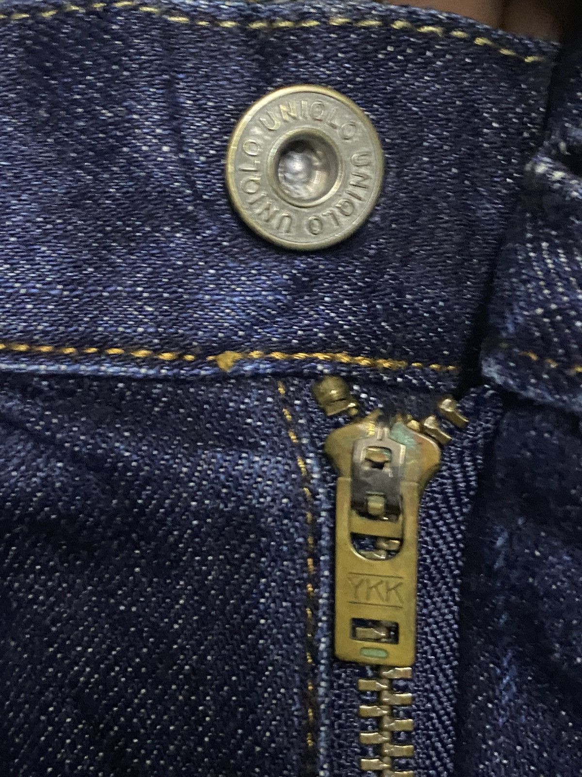 Undercover × Uniqlo Uniqlo Selvedge Blue Whisker Fade Wash Distressed Jeans Size US 37 - 9 Thumbnail