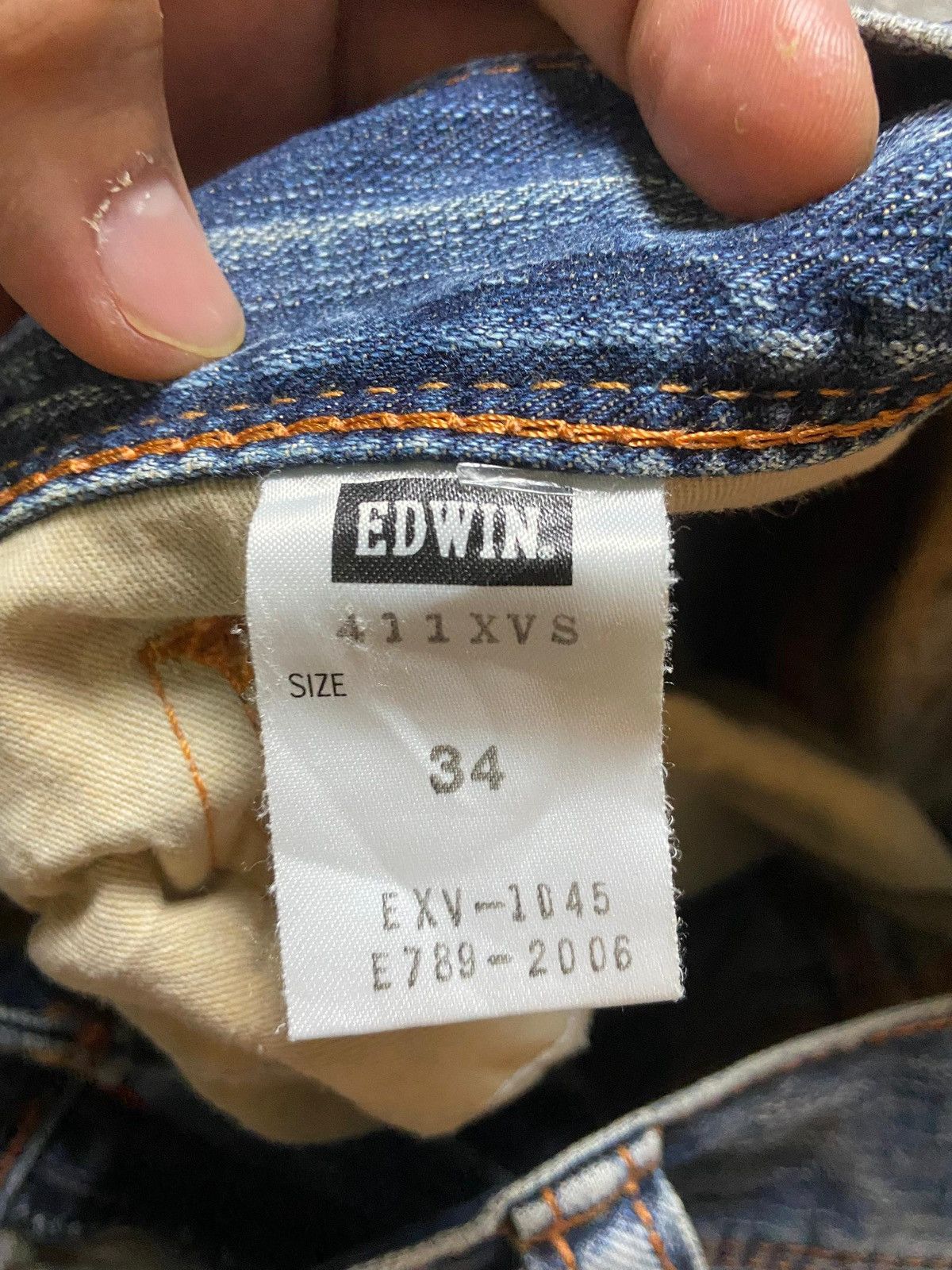 Edwin × Japanese Brand × Vintage Vintage Edwin XV Distressed Denim Jeans (128) Size US 35 - 6 Thumbnail
