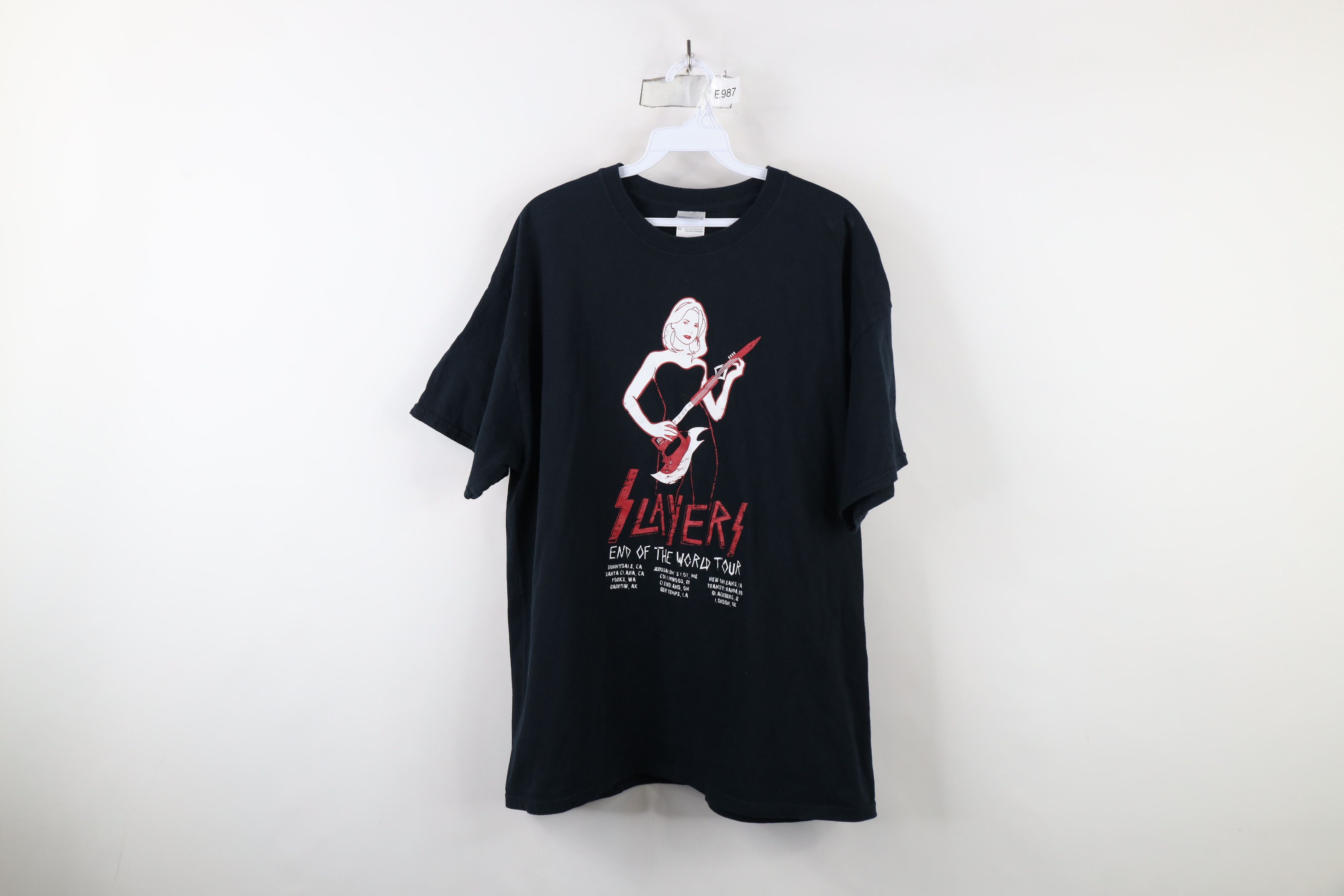 Vintage Vintage Y2K the World Tour Slayer Band Short Sleeve T-Shirt Size US XL / EU 56 / 4 - 1 Thumbnail