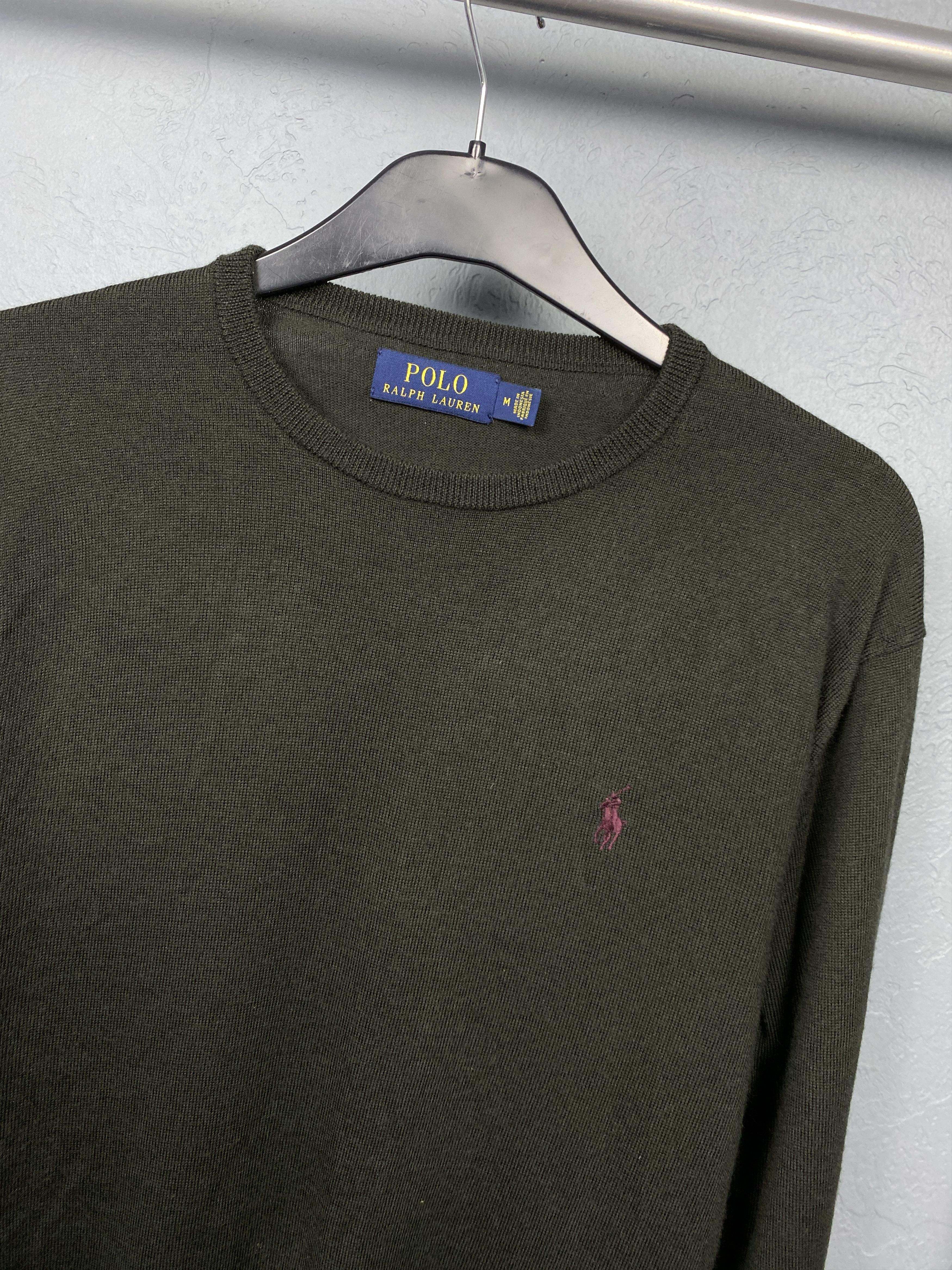Polo Ralph Lauren Polo Ralph Lauren Mens Crew Neck Merino Wool Knit Sweater Size US M / EU 48-50 / 2 - 2 Thumbnail