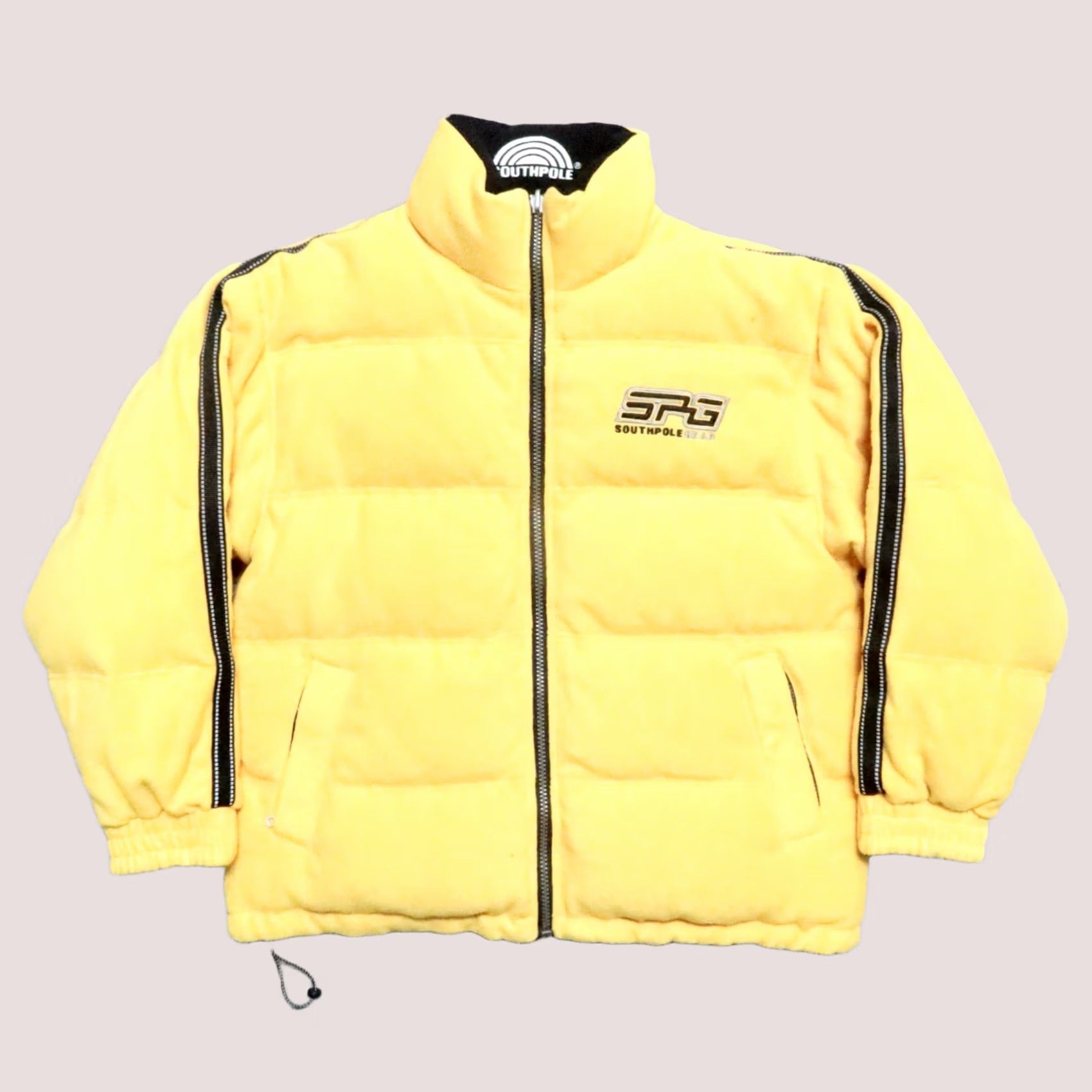Southpole VINTAGE South Pole Quilted Puffer Down Jacket Shirt Mens L Yellow Hip Hop Rap Size US L / EU 52-54 / 3 - 1 Thumbnail