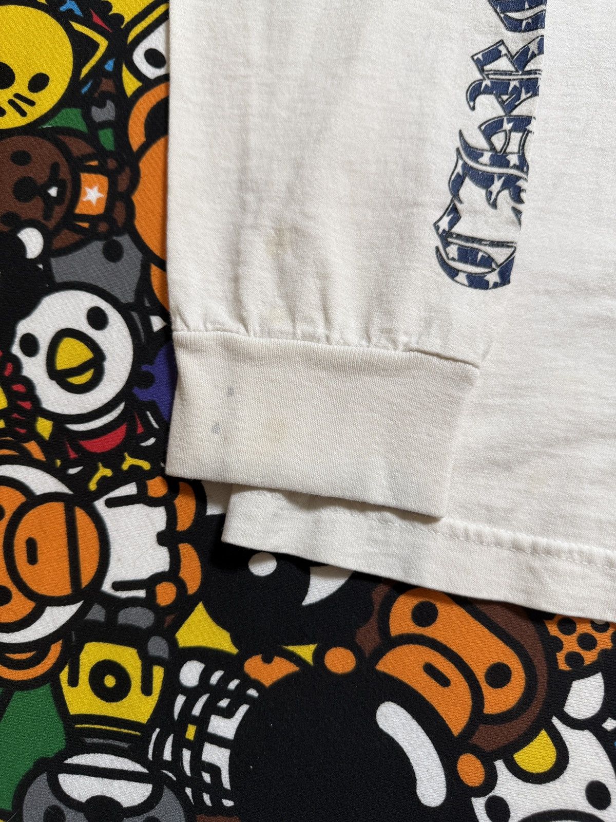 Chrome Hearts Chrome Hearts Vintage White USA Scroll Logo Long Sleeve Tee Size US L / EU 52-54 / 3 - 12 Thumbnail
