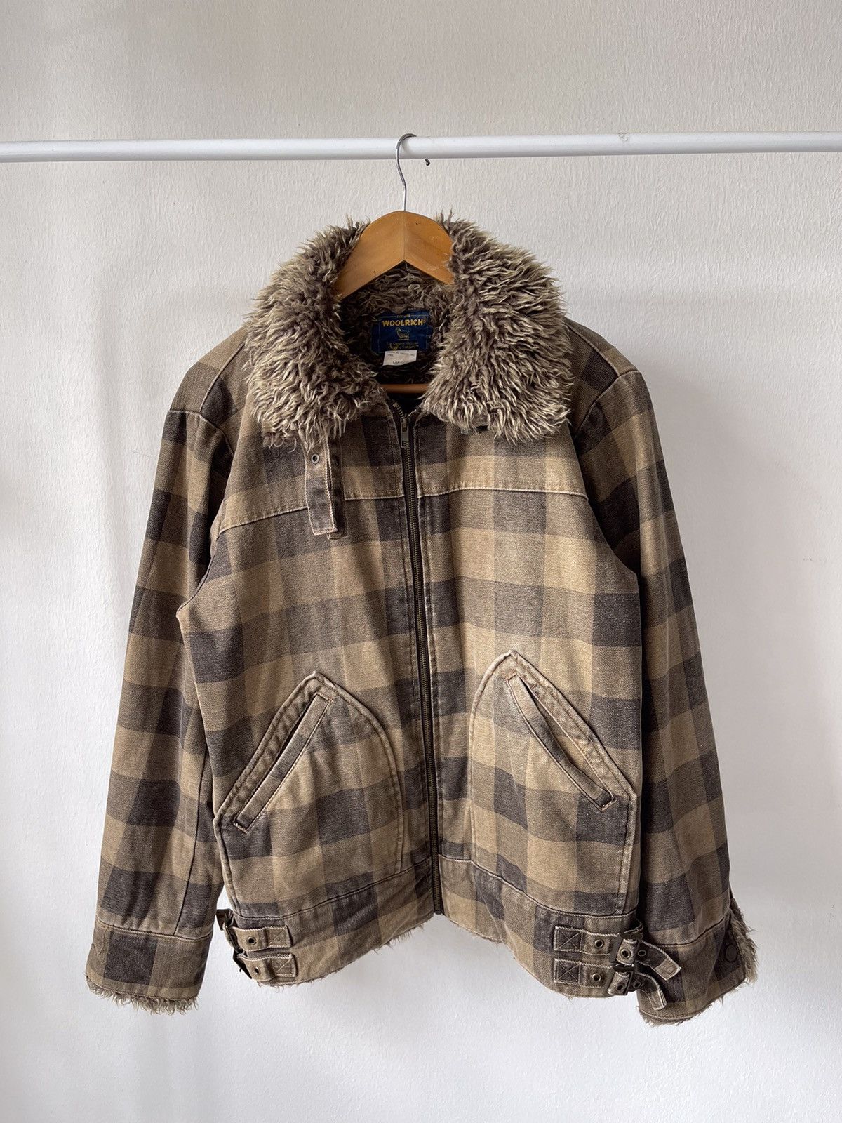 Vintage × Woolrich Woolen Mills 90s Woolrich Plaid Tartan Zip Jacket Size US L / EU 52-54 / 3 - 5 Thumbnail