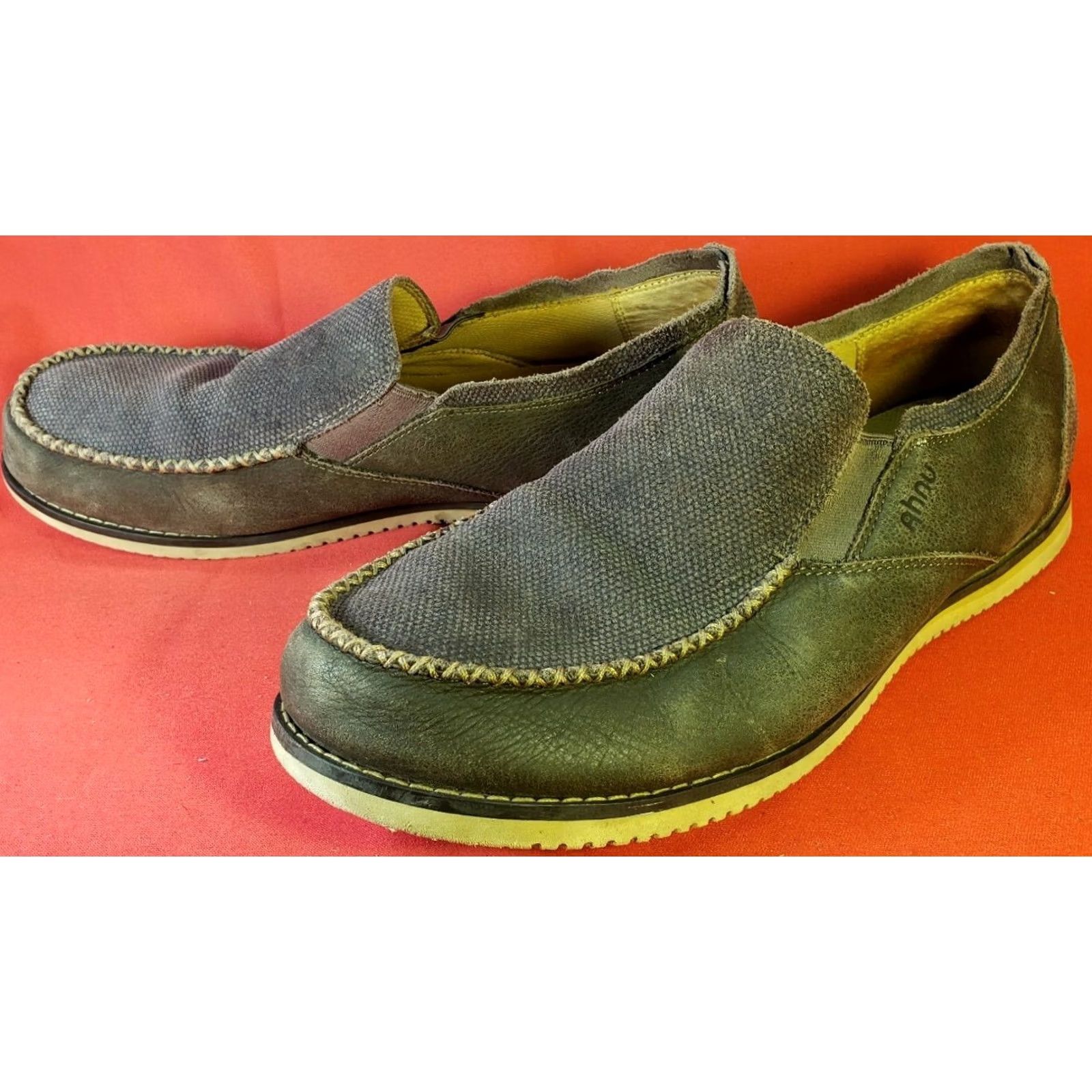 Vintage Ahnu Loafers Brown Suede Nylon Slip On Men's Size 11.5 EUR 45 Jack II Size US 12 / EU 45 - 4 Thumbnail