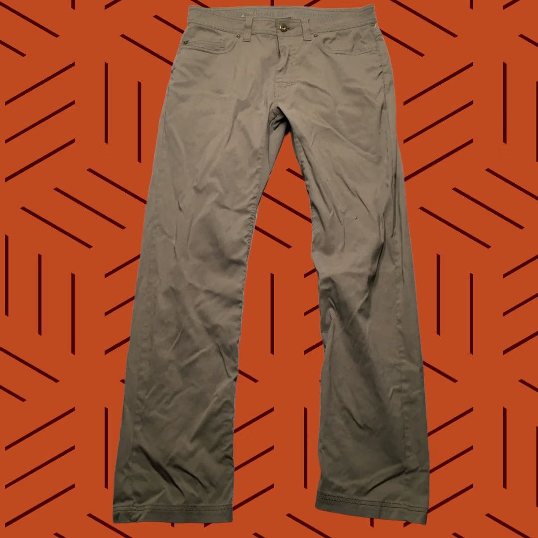 Prana prAna Brion Pants Men 32x32 Brown Slim Chino Outdoor 5-Pocket Logo Moisture Wicking Size US 32 / EU 48 - 1 Thumbnail