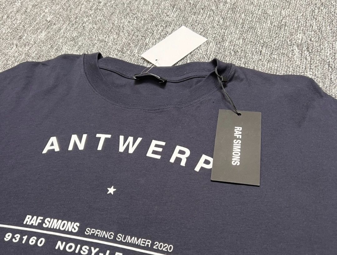 Raf Simons Back Calendar Navy Blue Short Sleeve