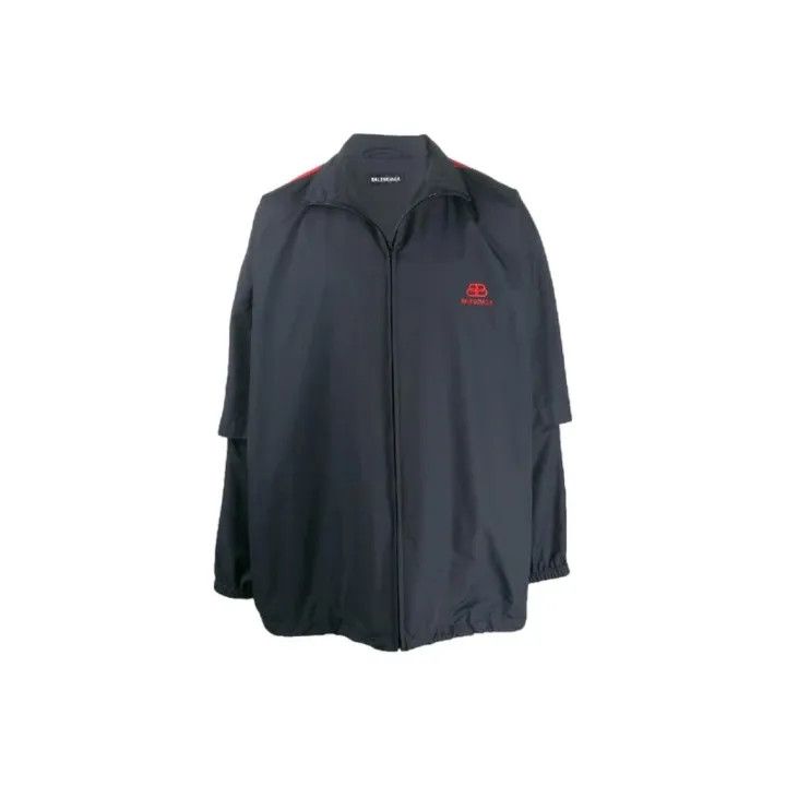 Balenciaga Balenciaga Black Logo Zip Long Sleeve Jacket 0079 Size US L / EU 52-54 / 3 - 1 Thumbnail
