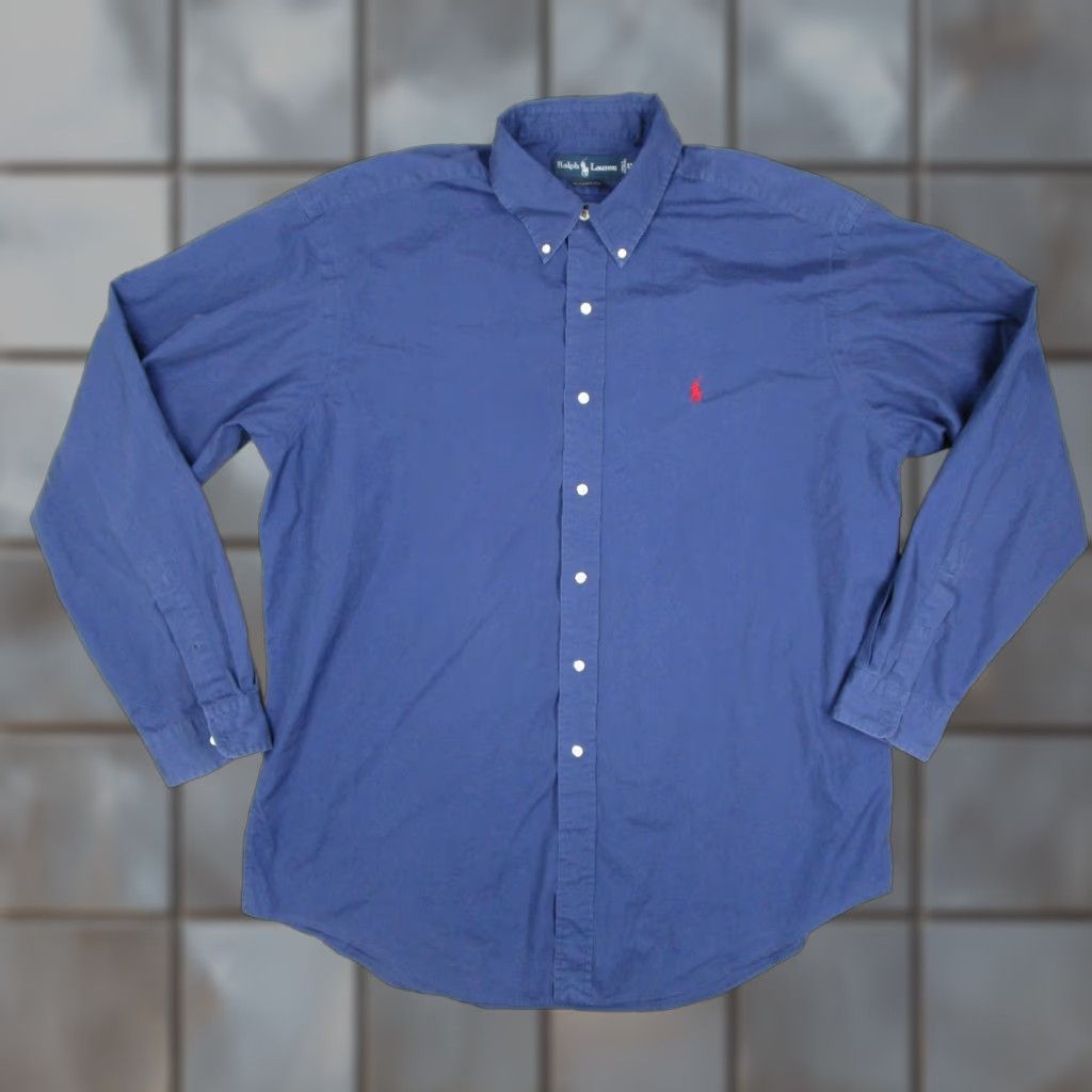 Ralph Lauren Ralph Lauren Shirt Mens XL Blue Classic Fit Button-Down Long Sleeve Pony Embroidered Polo Player Logo Vintage Size US XL / EU 56 / 4 - 1 Thumbnail