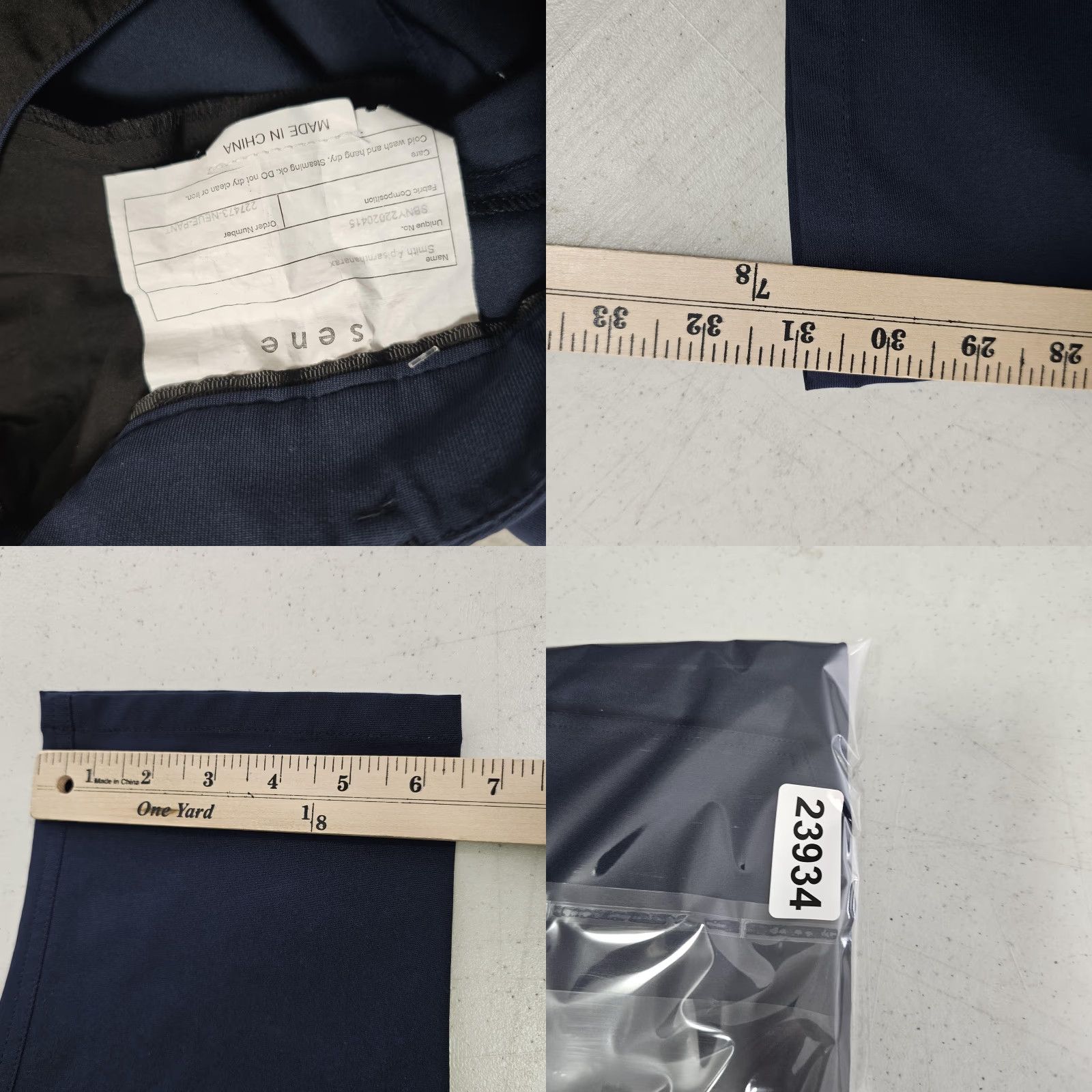 Vintage Sene Pants Mens 36x31 Blue Stretch Chino 5 Pocket Casual Tech Performance Travel Size US 36 / EU 52 - 8 Thumbnail