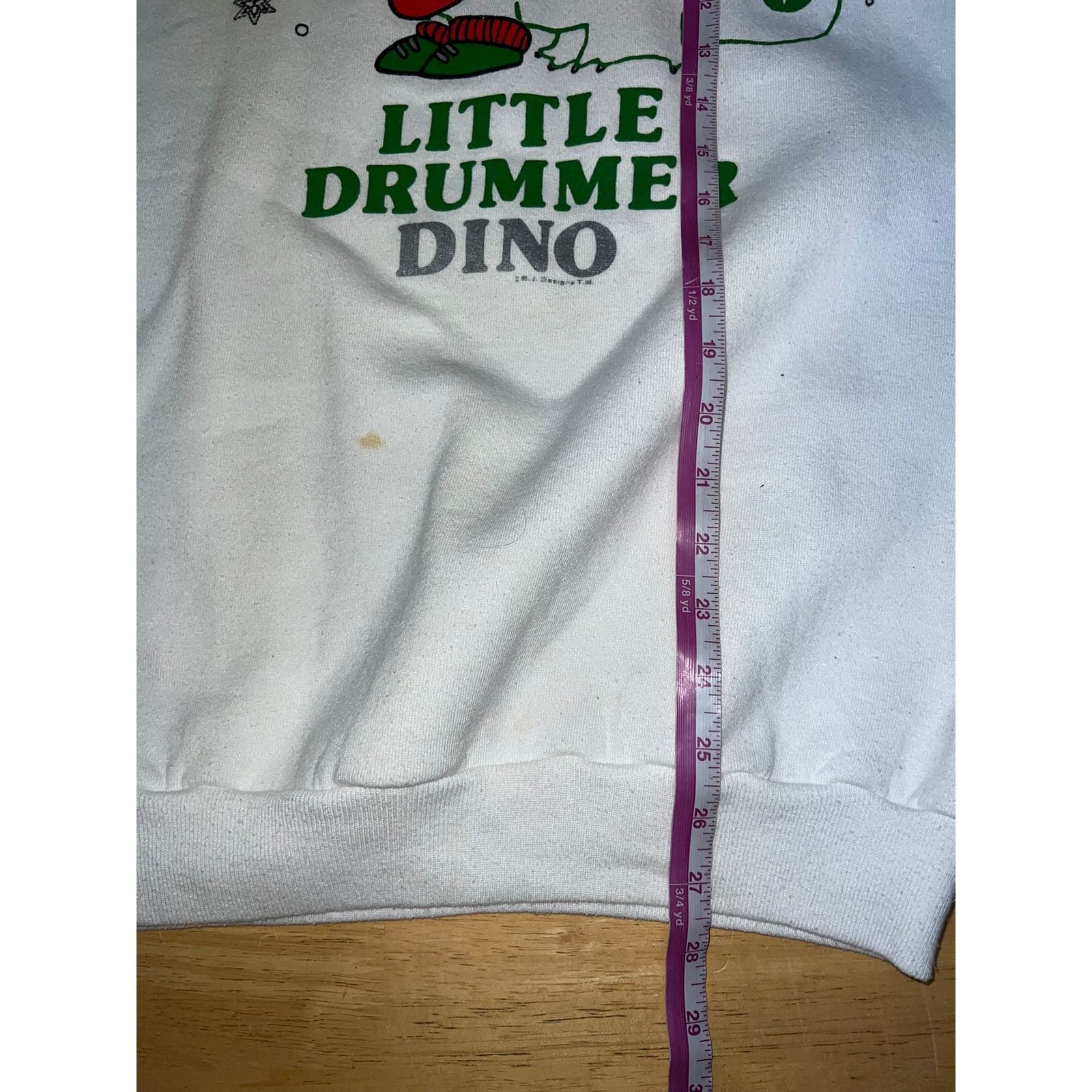 Vintage Vintage Dinosaur Sweatshirt Crewneck Little Drummer Dino 90s Size US L / EU 52-54 / 3 - 9 Thumbnail