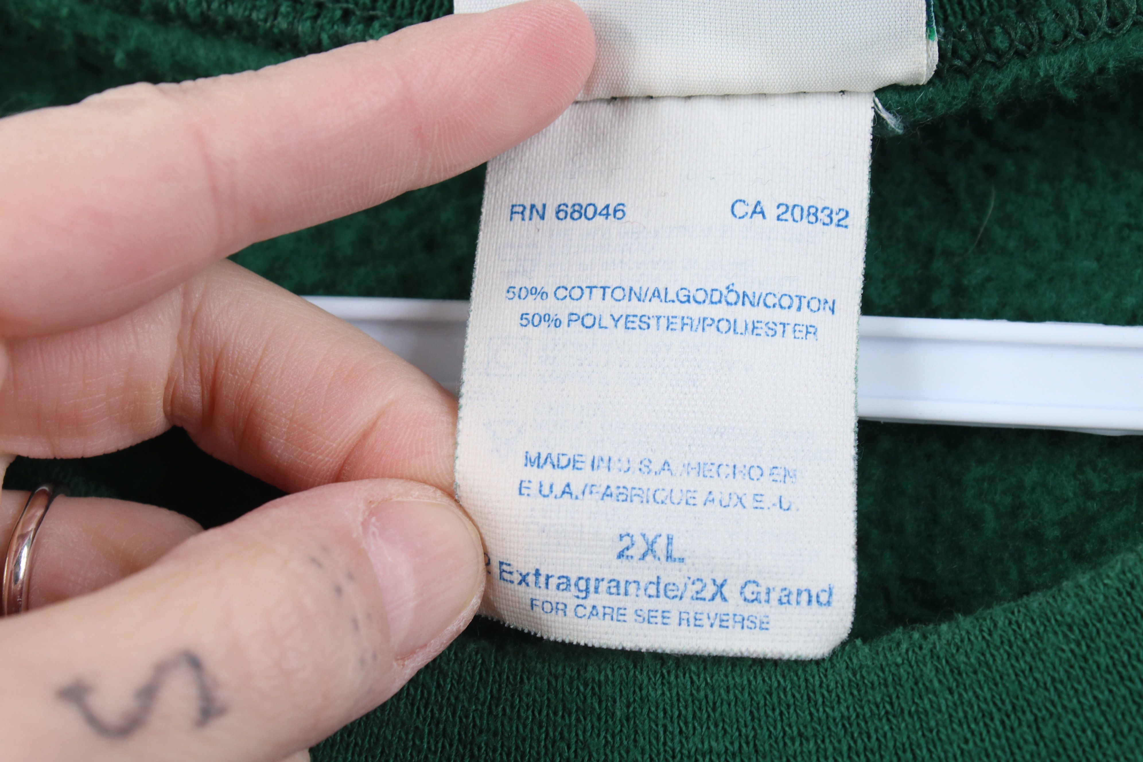 Vintage Vintage 90s Streetwear Heavy Crewneck Sweatshirt Green USA Size US XXL / EU 58 / 5 - 7 Thumbnail