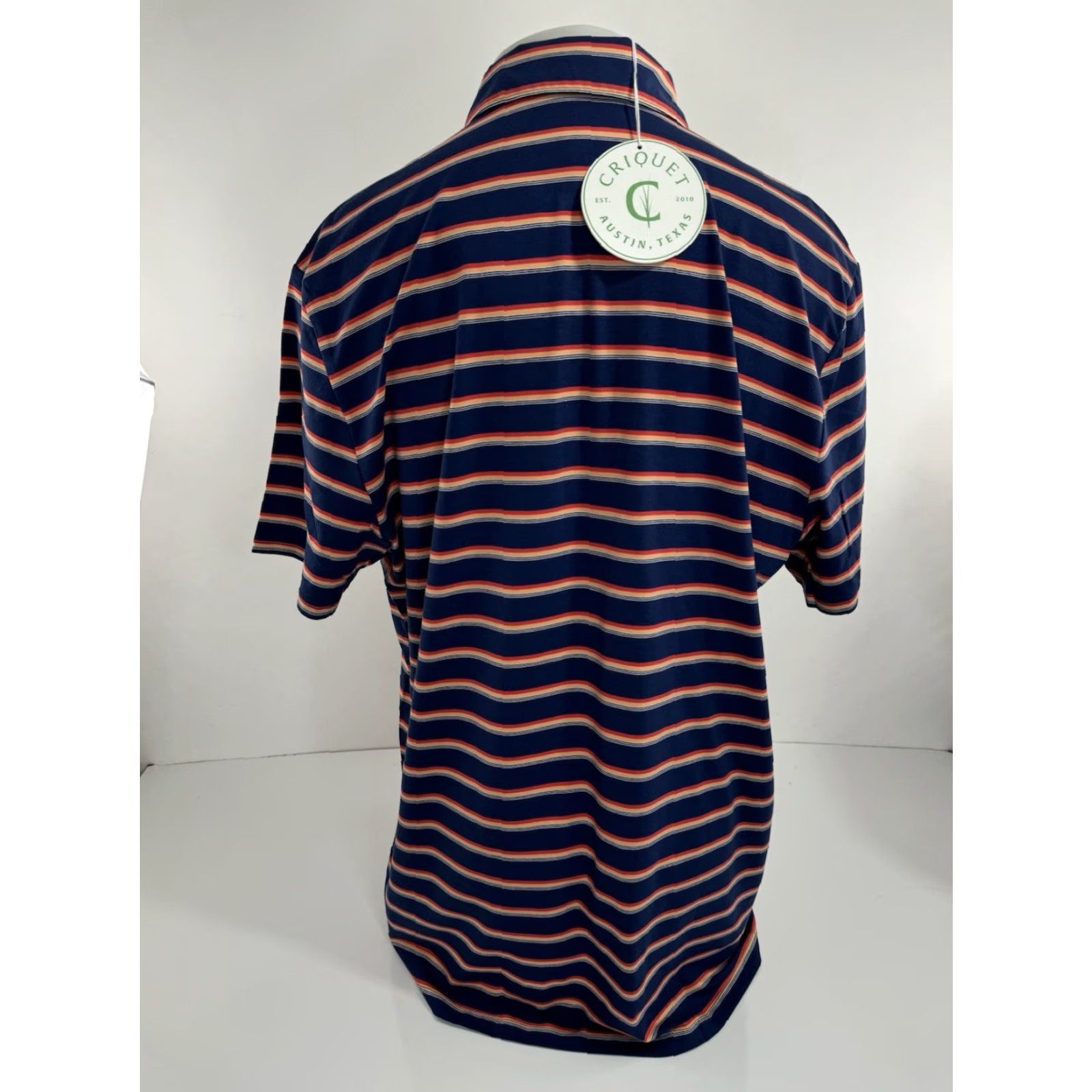 Vintage Criquet Austin - NEW w TAG - SLIM FIT Striped Embroidered Logo XXL Polo Shirt Mens Polo Shirt XL? Size US XXL / EU 58 / 5 - 3 Thumbnail