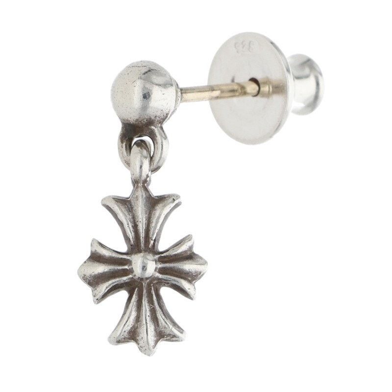 Chrome Hearts Chrome Hearts Tiny ECH Plus Drop Silver Earring Size ONE SIZE - 1 Thumbnail
