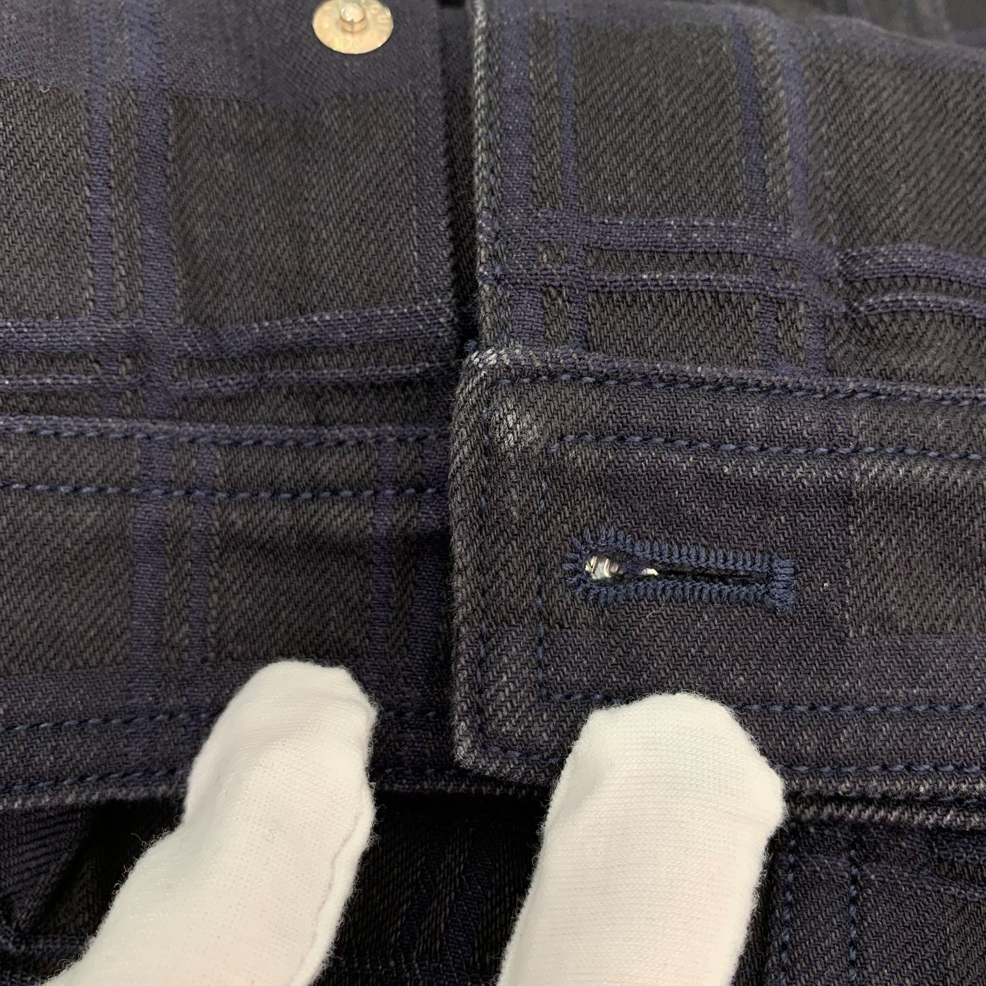 Louis Vuitton Louis Vuitton Color-Block Check Cotton Collared Denim Jacket Size US M / EU 48-50 / 2 - 9 Thumbnail