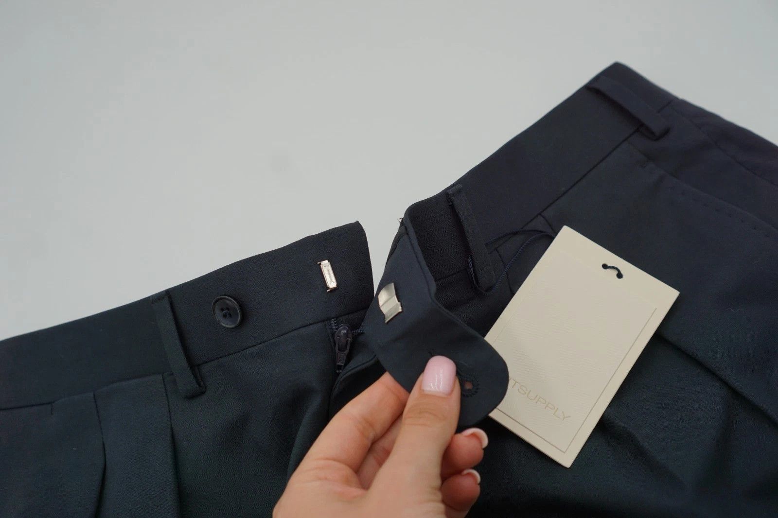 Suitsupply Men Suitsupply Pants Navy Loro Piana Stretch Cotton 25 US40S Size 40S - 3 Thumbnail