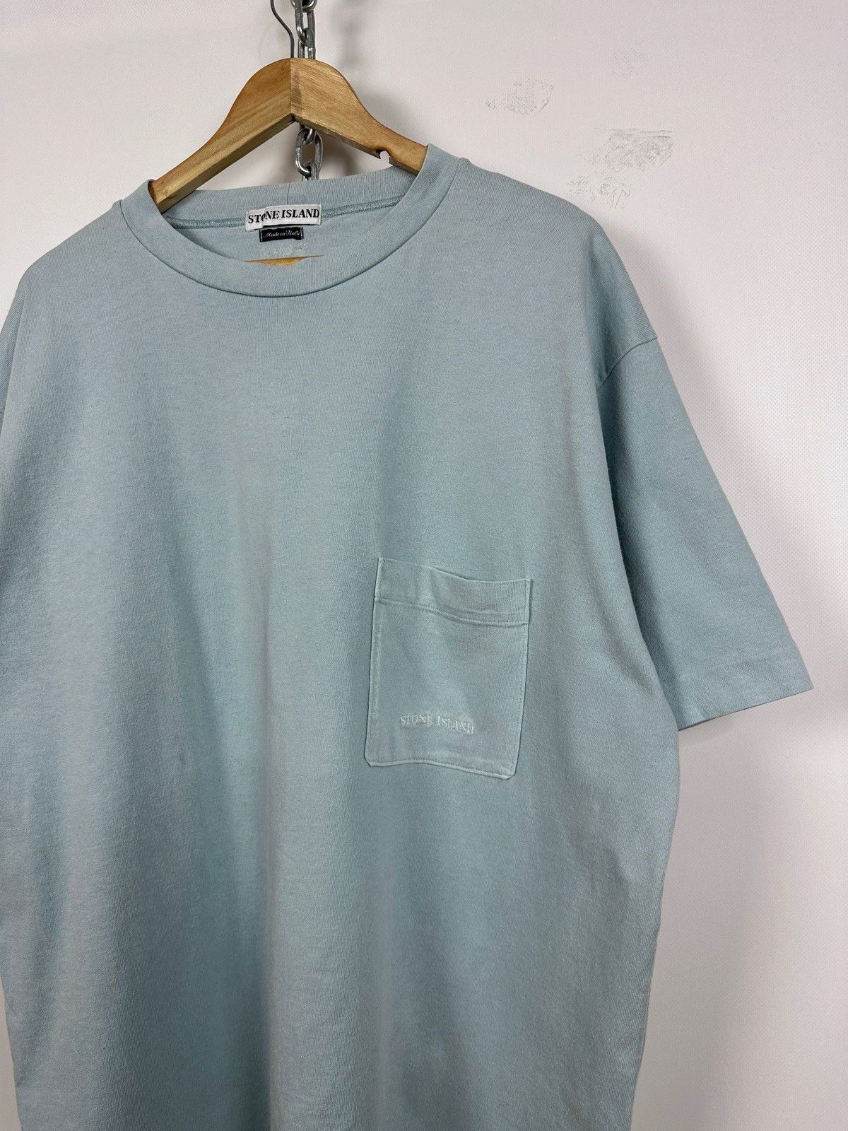Stone Island 1997 Vintage Stone Island Archive Pocket Blue T-Shirt Size US XXL / EU 58 / 5 - 6 Thumbnail