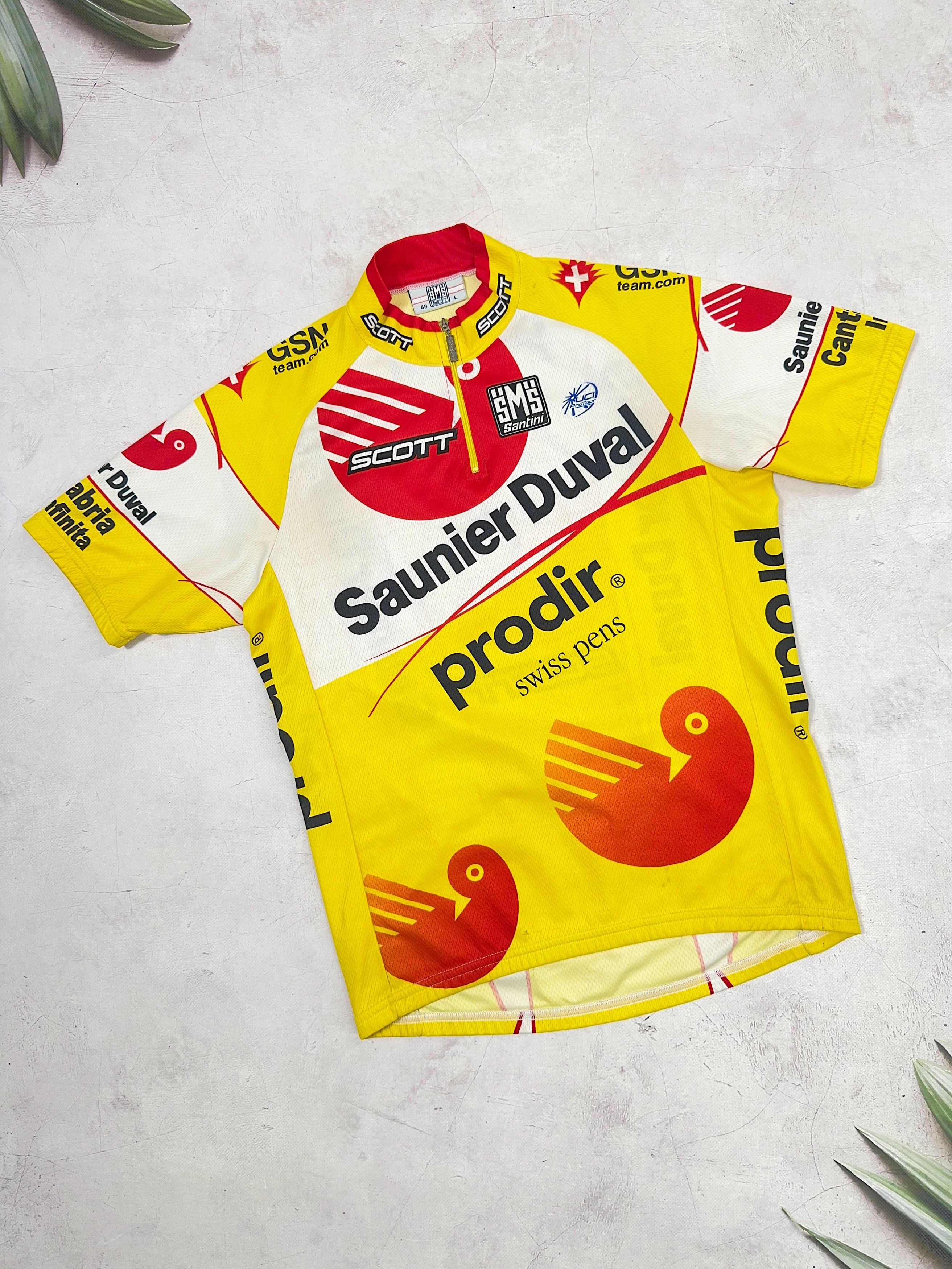 Vintage Vintage Santini Cycling Jersey 2006 Saunier Duval Prodir Size US M / EU 48-50 / 2 - 4 Thumbnail
