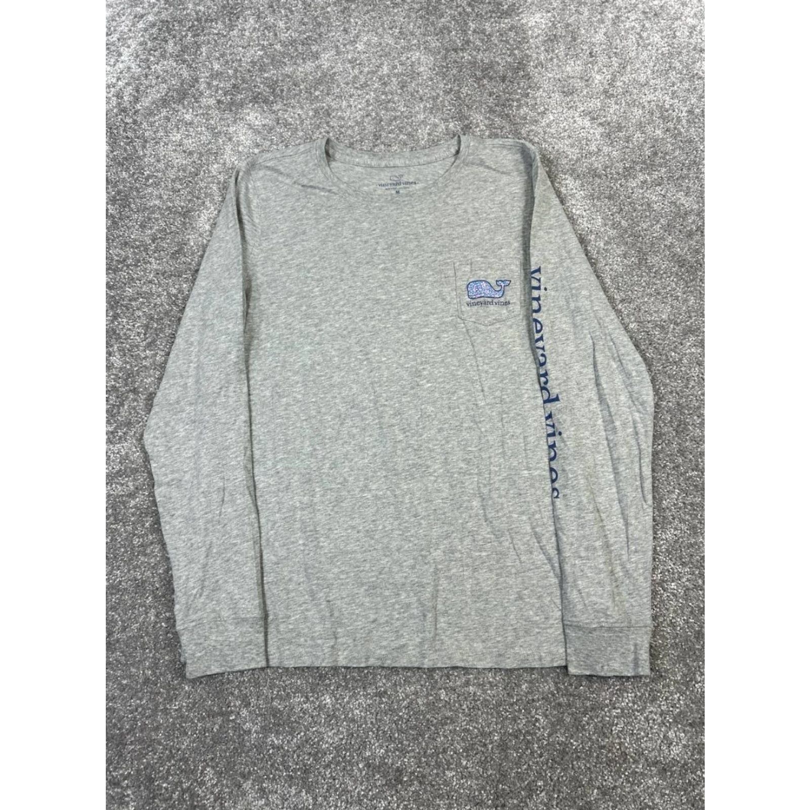 Vineyard Vines Vineyard Vines Shirt Mens Medium Gray Cotton Pullover Size US M / EU 48-50 / 2 - 2 Thumbnail