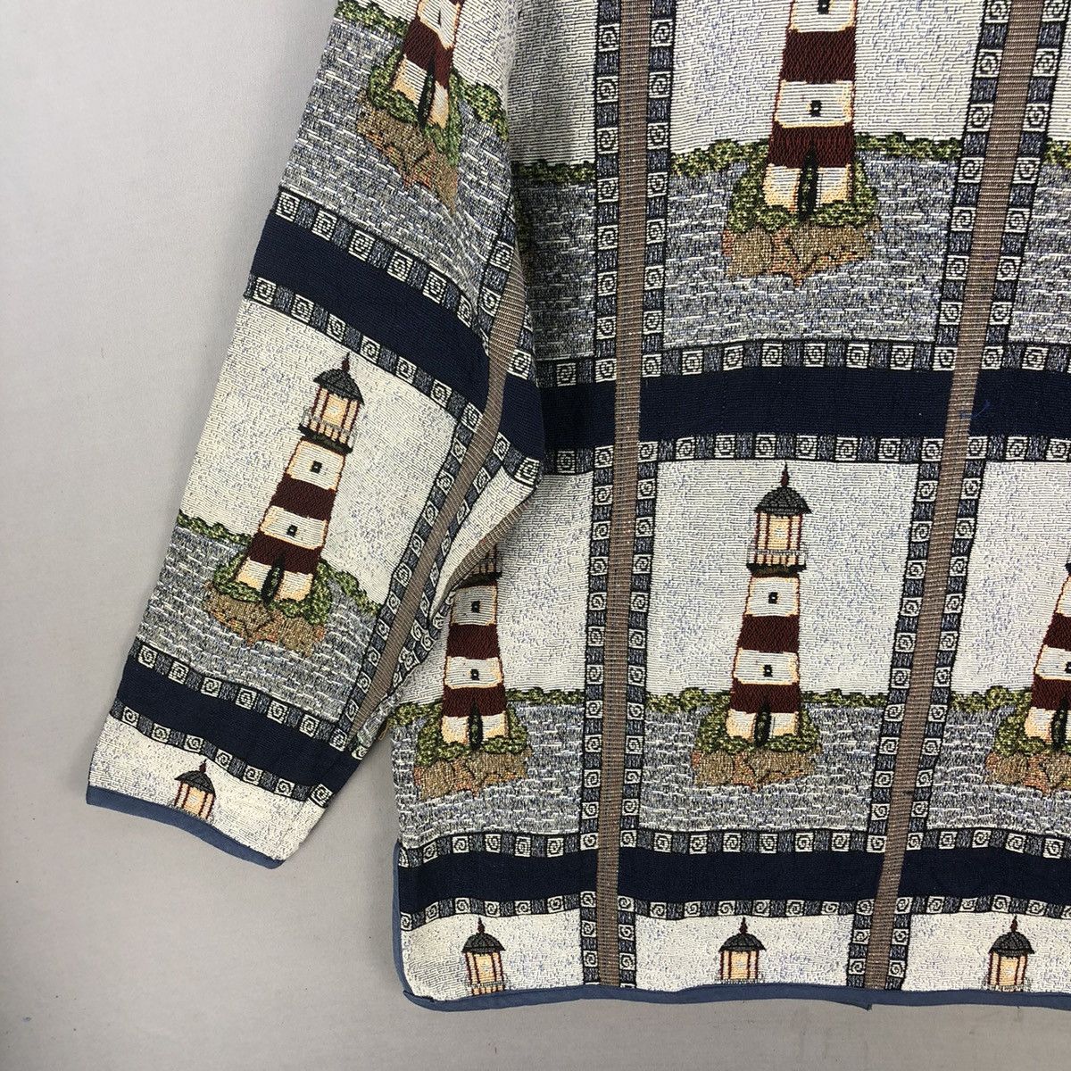 Blair Vintage 2000s Blair Light House Motif Button Up Twill Jacket Size M / US 6-8 / IT 42-44 - 12 Thumbnail