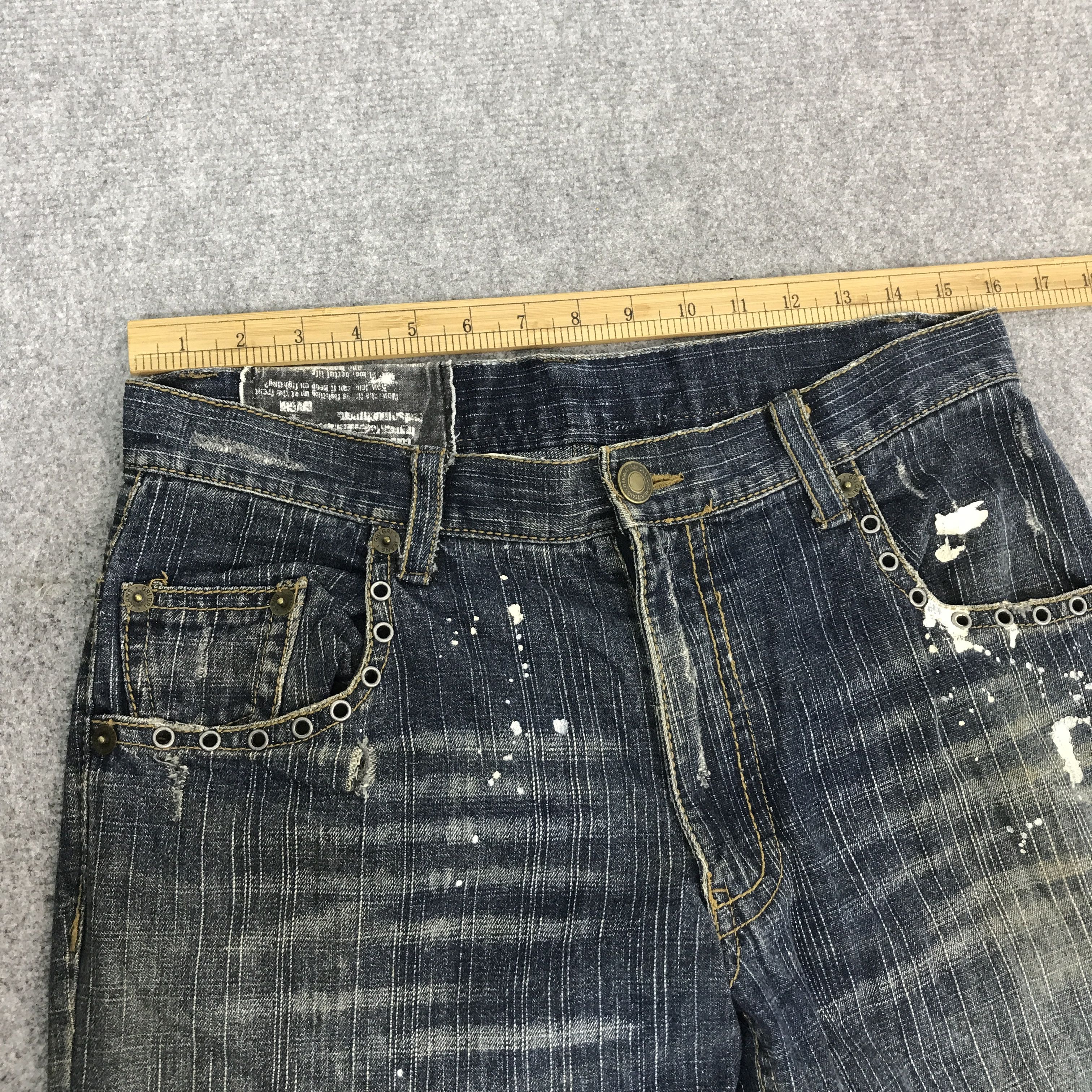 Japanese Brand ifsixwasnine japan gri gri distressed jeans pants Size US 32 / EU 48 - 7 Thumbnail
