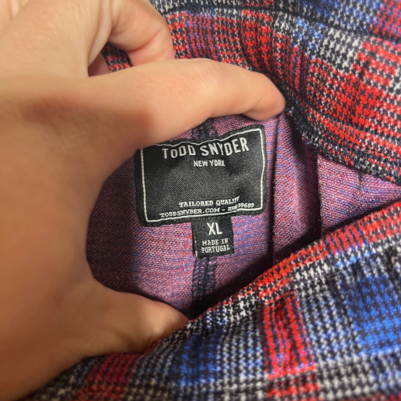 Todd Snyder Todd Snyder blue red plaid ankle zip cropped pants sz XL Size US 36 / EU 52 - 2 Thumbnail