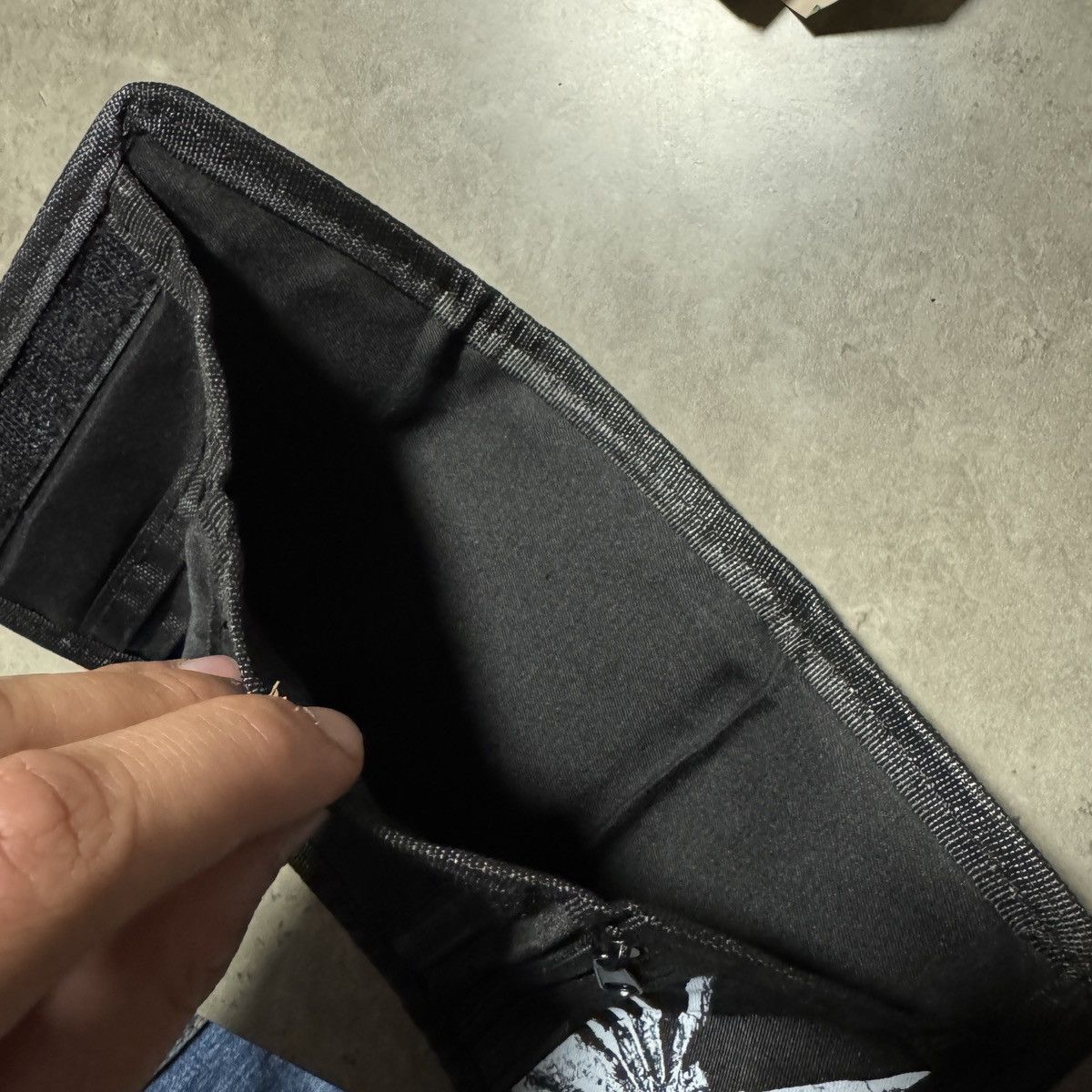4GSELLER Alien Facehugger Skull Wallet Black Trifold Velcro Nylon Size ONE SIZE - 4 Thumbnail