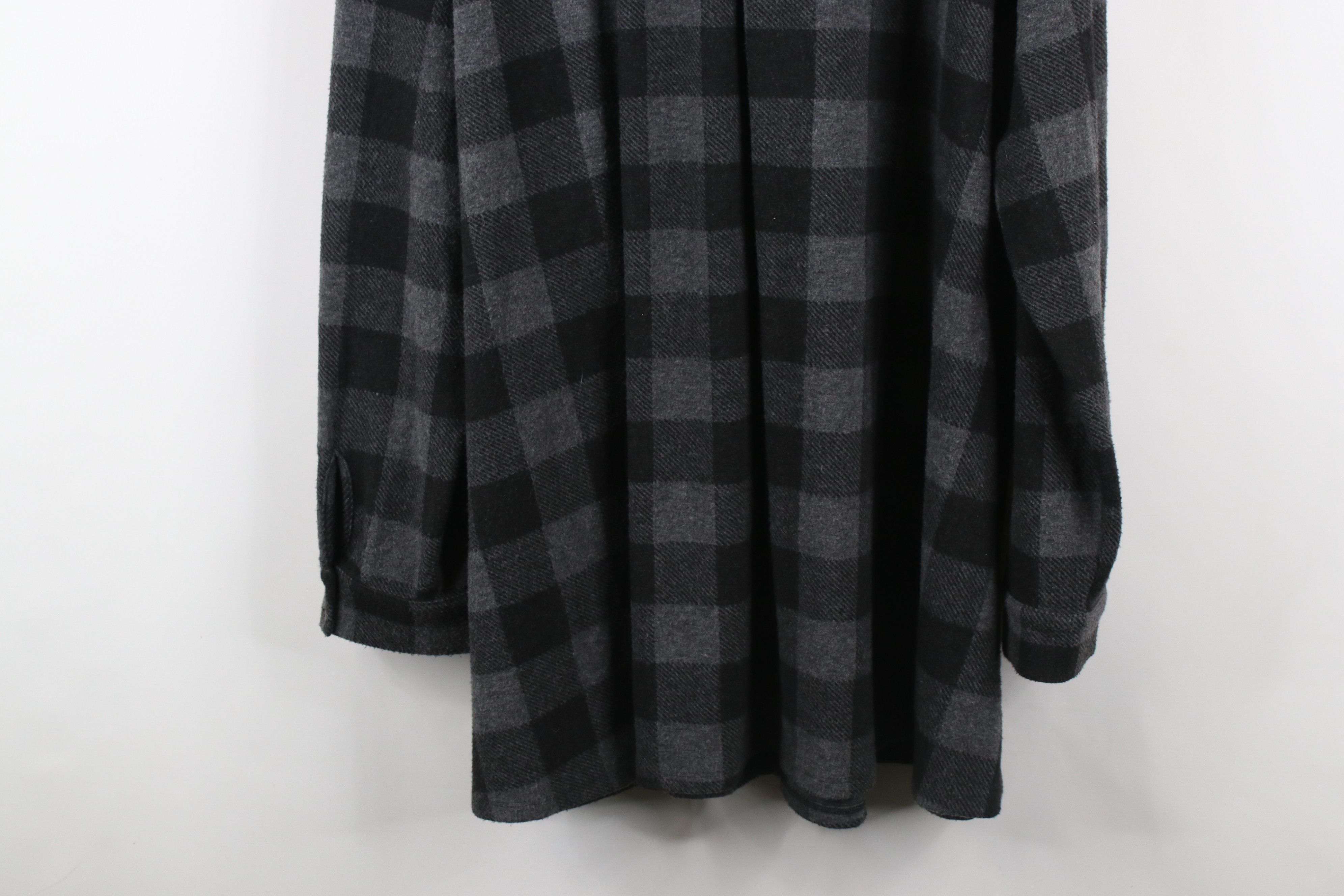 Vintage Soft Surroundings Collared Fleece Henley Tunic Sweater Plaid Size 3XL / US 20-22 - 12 Thumbnail