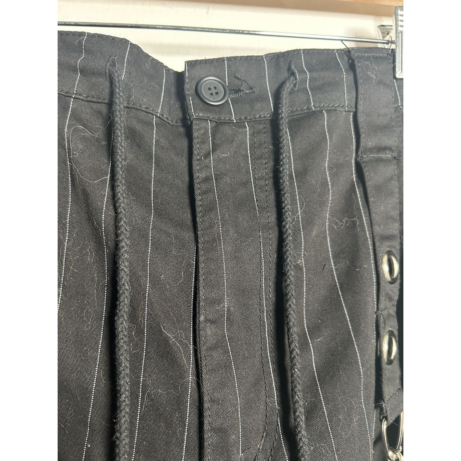 Tripp NYC Tripp NYC Godfather Chain Stripe Pants In White/ Black Large Size 36" / US 14 / IT 50 - 6 Thumbnail