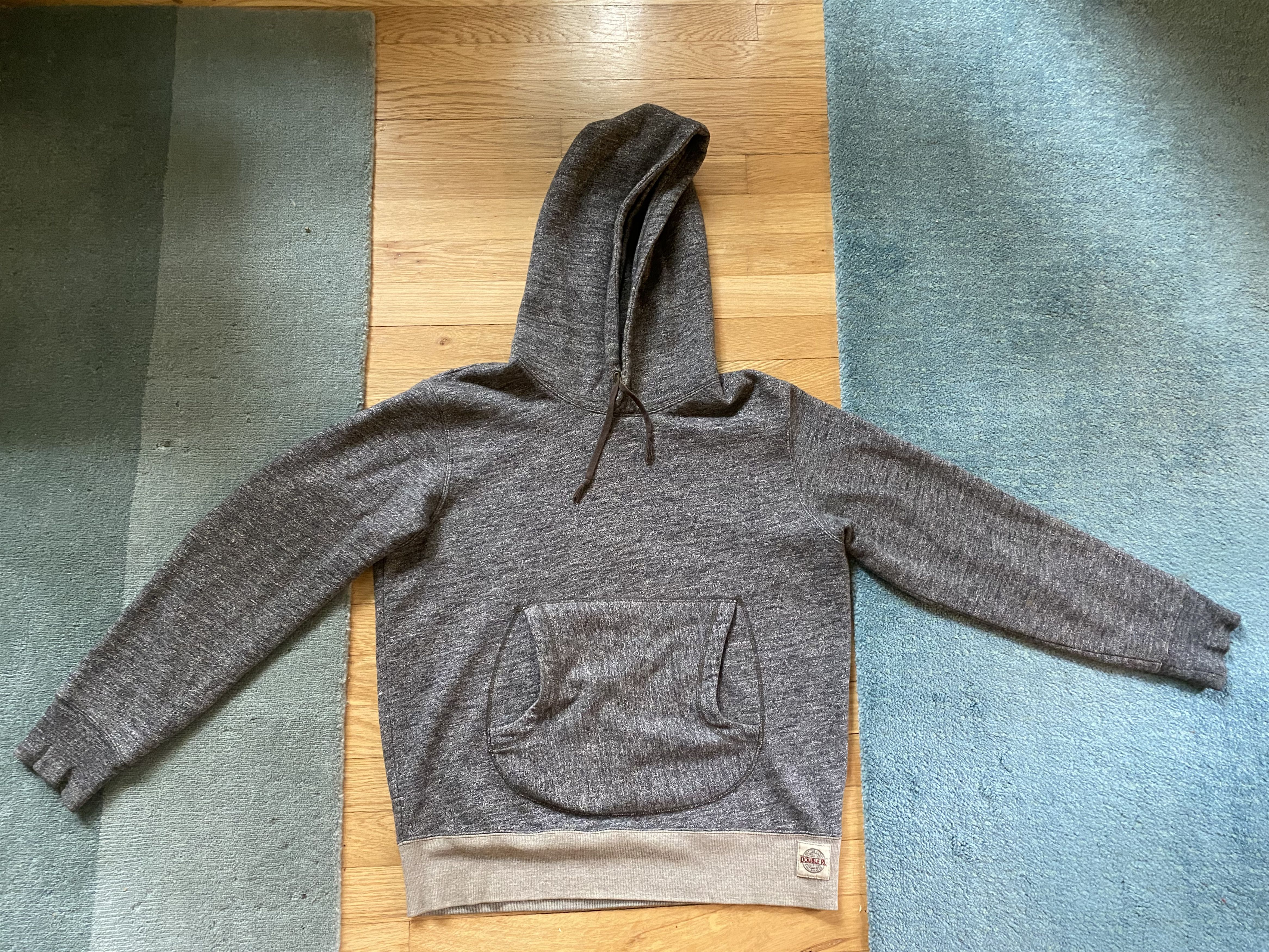 RRL Ralph Lauren RRL Heathered Gray Heavyweight Cotton Hoodie Size US M / EU 48-50 / 2 - 3 Thumbnail