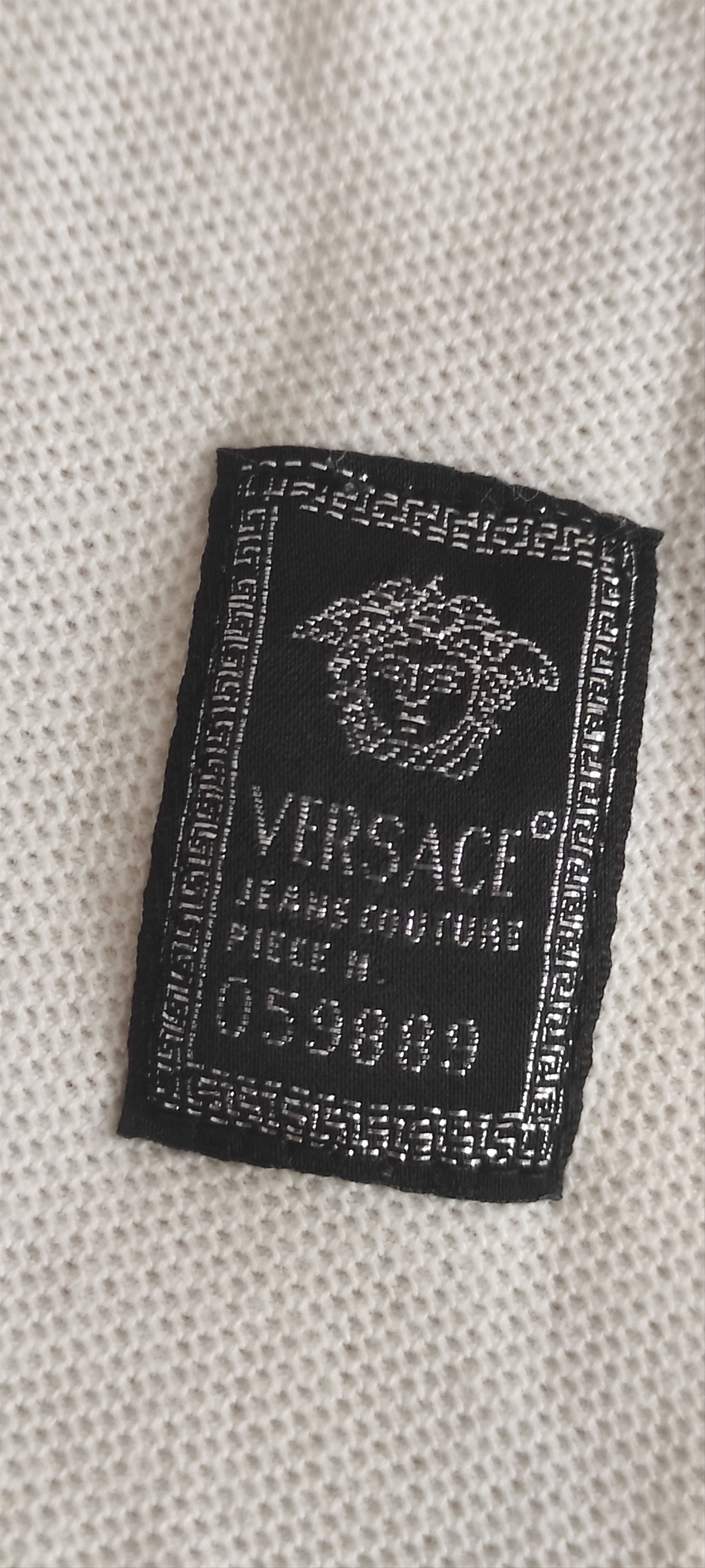 Versace VTG 90s Versace Jeans Couture Pique Polo T-shirt Y2K Size US L / EU 52-54 / 3 - 4 Thumbnail