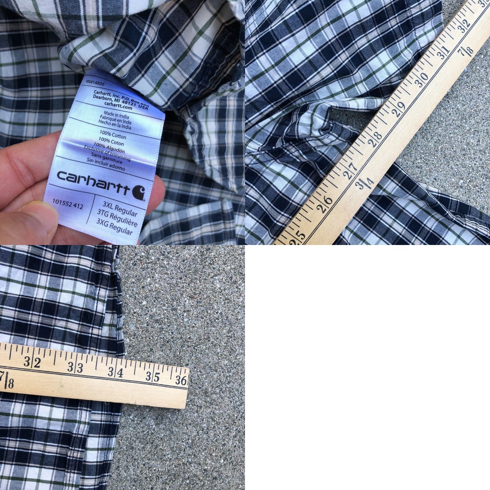 Carhartt VINTAGE CARHARTT Shirt Men's 3XL Plaid Long Sleeve Button Up Relaxed Fit Top Size US XXL / EU 58 / 5 - 8 Thumbnail
