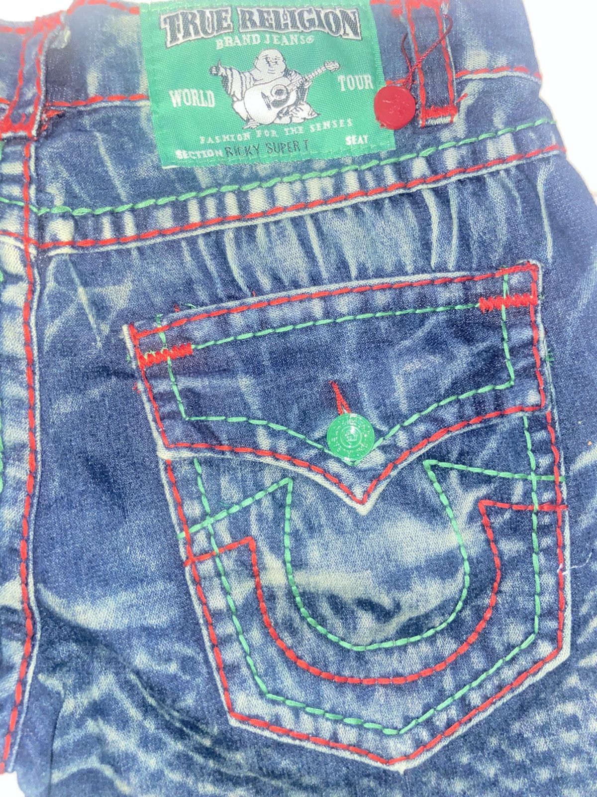 True Religion True Religion Ricky Super T World Tour Jeans Size US 28 / EU 44 - 5 Thumbnail