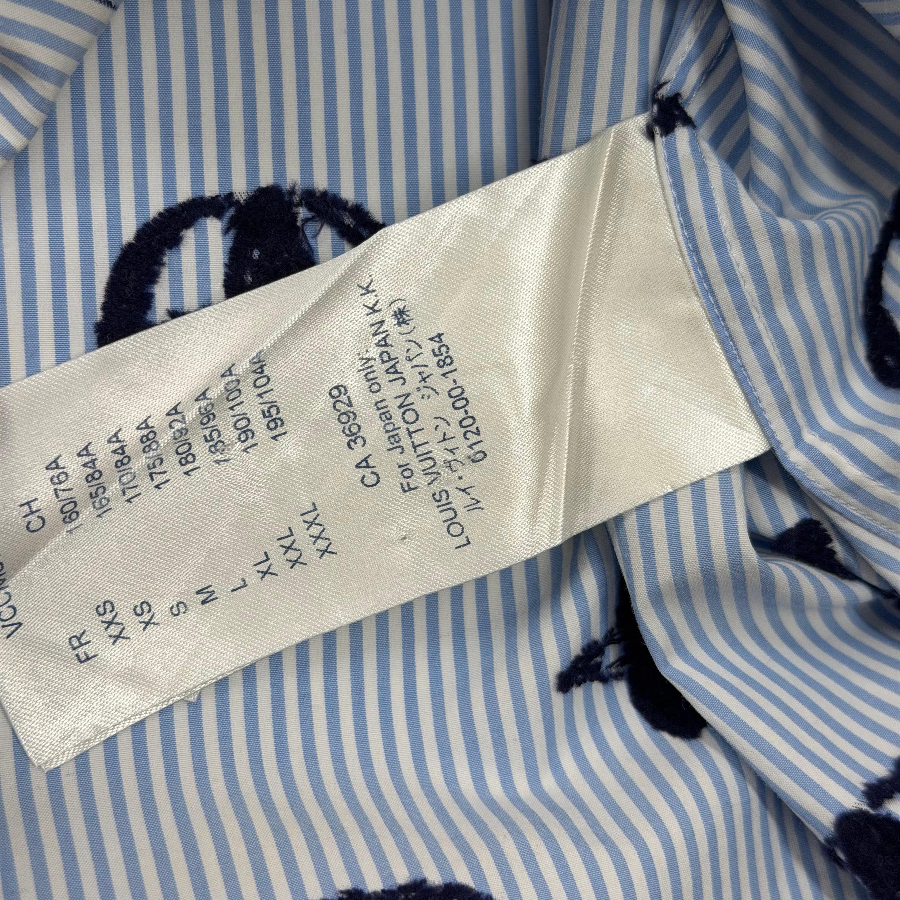 Louis Vuitton Louis Vuitton Monogram Placed Graphic Striped Shirt M Size US M / EU 48-50 / 2 - 6 Thumbnail