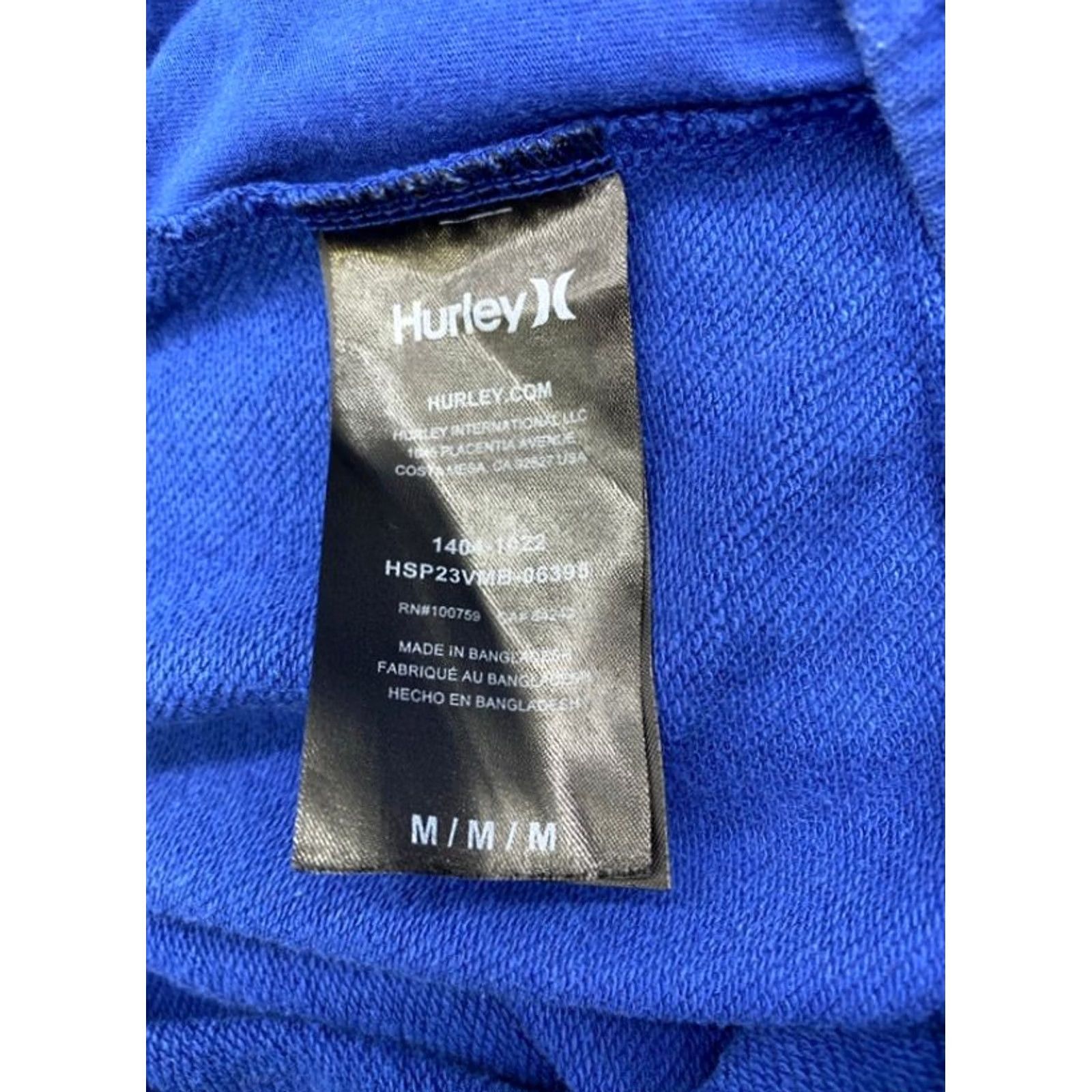 Hurley Hurley Sweat Shorts Men’s 32x7 Blue Fleece Drawstring Pockets Hang Ten Logo 5618 Size US 32 / EU 48 - 7 Thumbnail