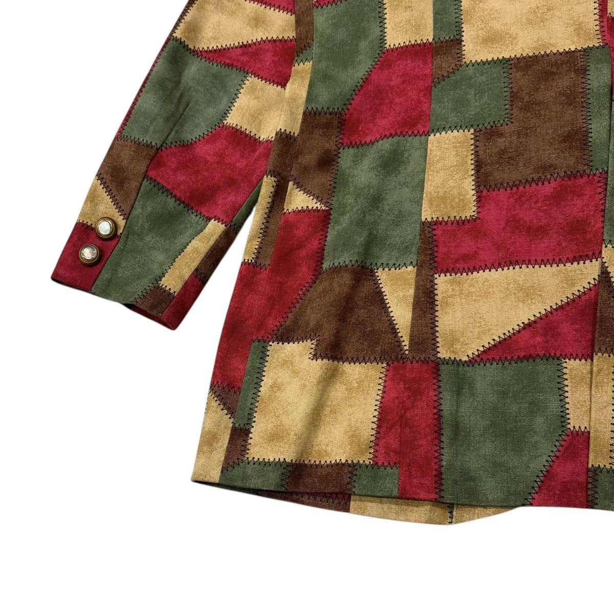 Vintage Vintage 90’s Multicolour Patchwork Style Buttons Jacket Size M / US 6-8 / IT 42-44 - 14 Thumbnail