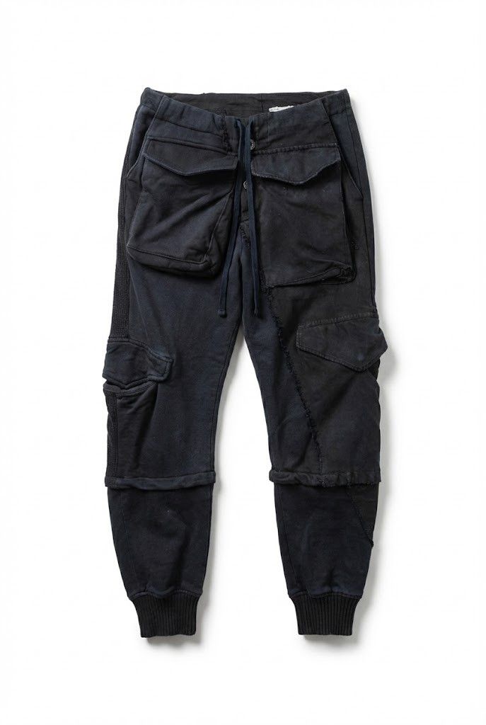 Greg Lauren Black fleece black army jacket GL cargo lounge pant Size US 30 / EU 46 - 1 Thumbnail